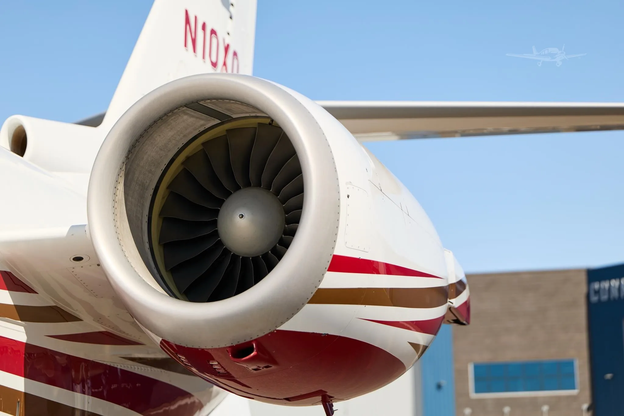 Engine detail of a 2007 GULFSTREAM G200.