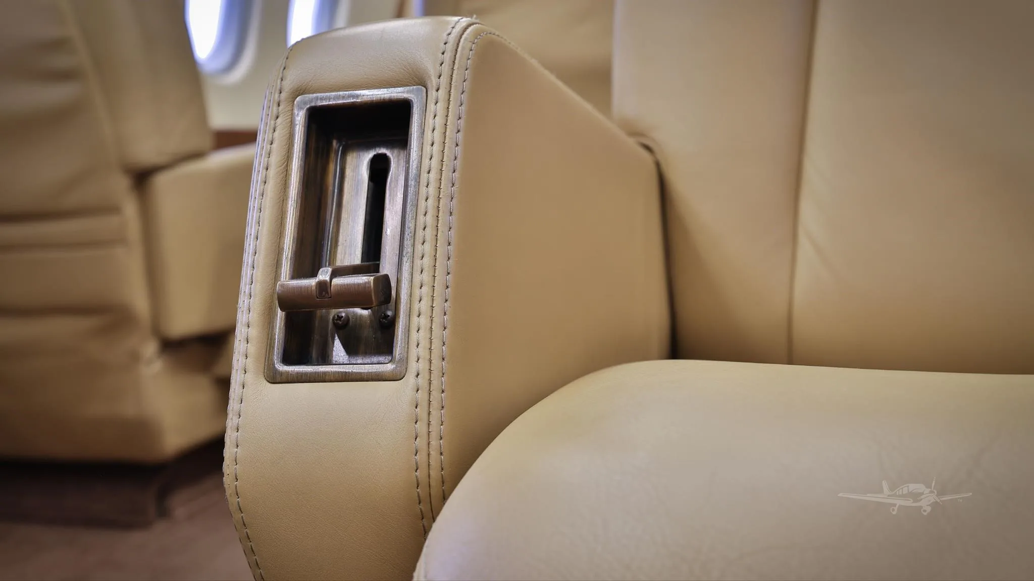 Cabin interior of a 1996 DASSAULT FALCON 2000.