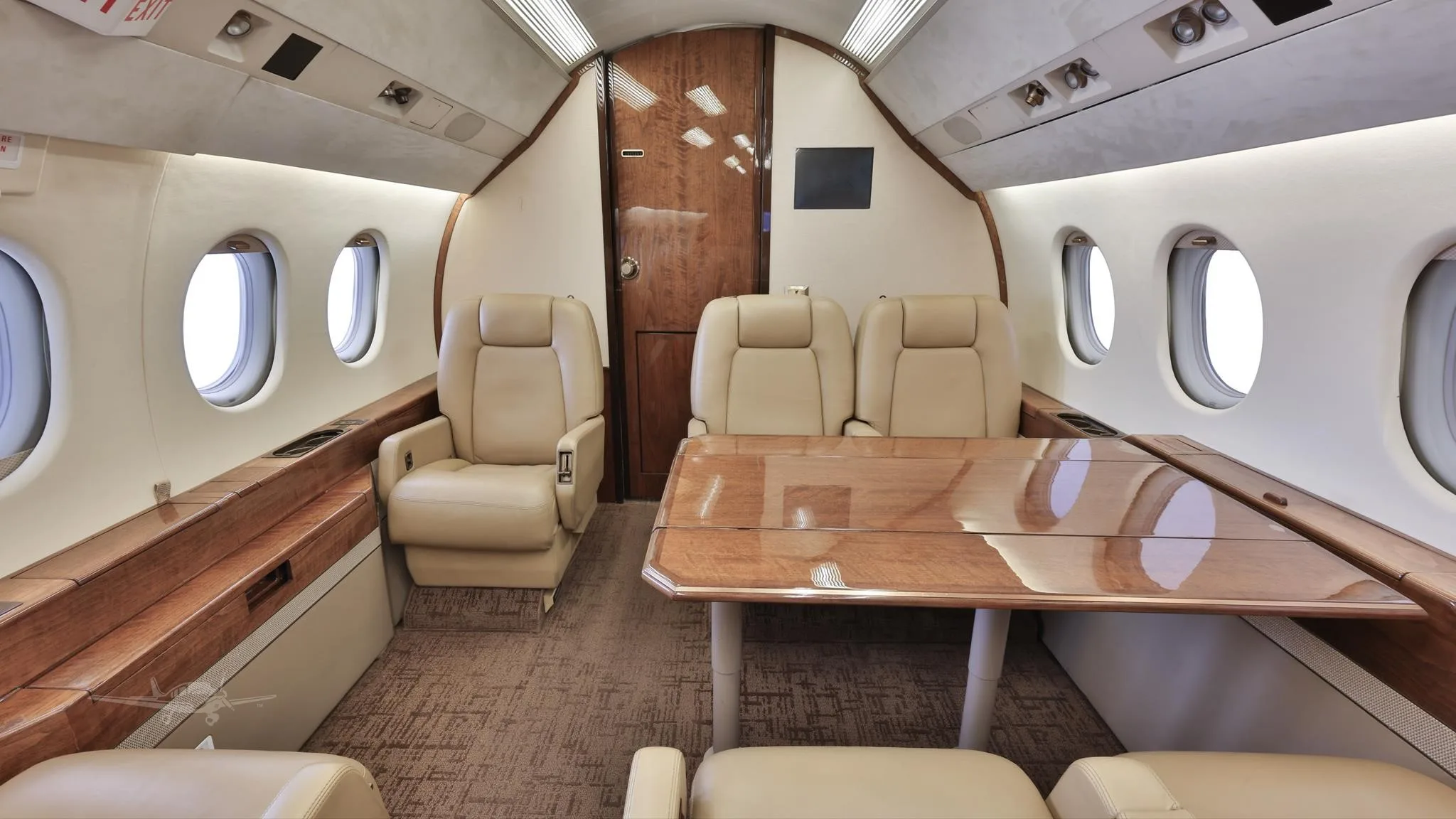 Cabin interior of a 1996 DASSAULT FALCON 2000.