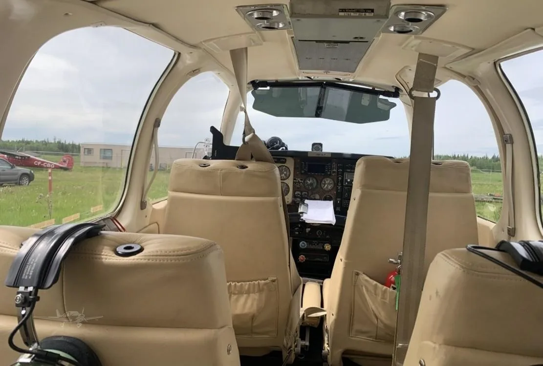 Cabin interior of a 1975 BEECHCRAFT V35B BONANZA.