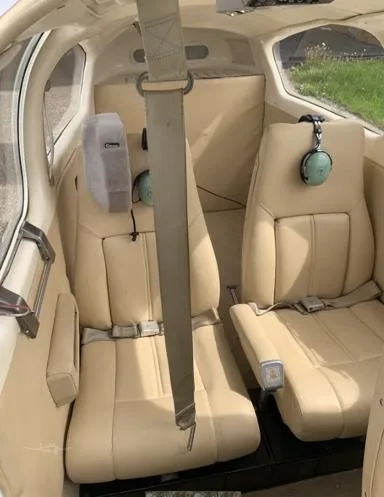 Cabin interior of a 1975 BEECHCRAFT V35B BONANZA.
