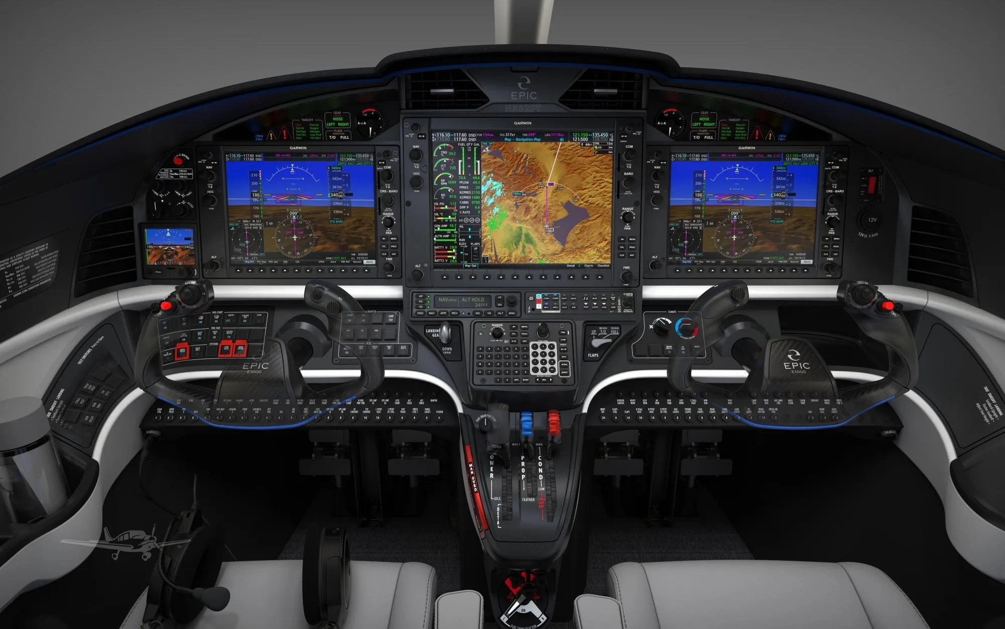 Avionics suite of a 2020 EPIC E1000.
