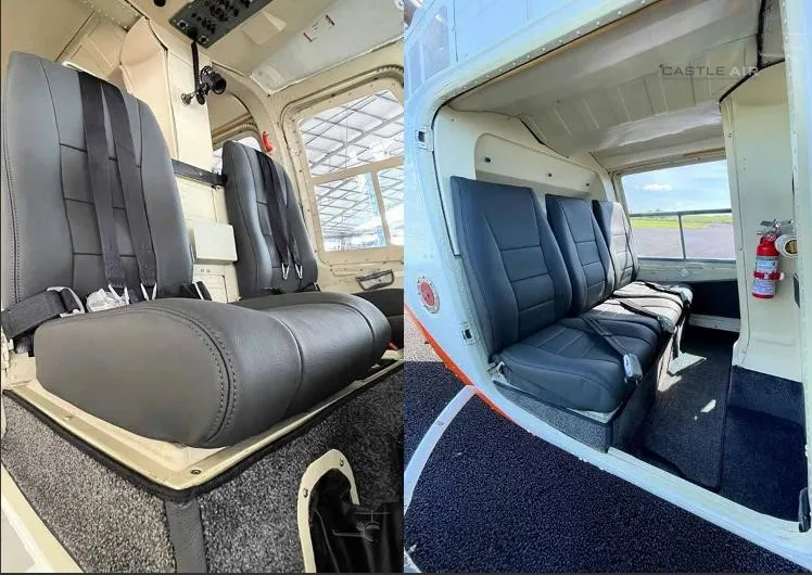 Cabin interior of a 1985 BELL 206B III.