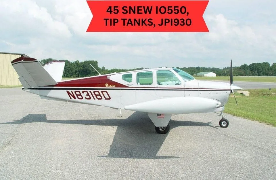Exterior view of a 1958 BEECHCRAFT J35 BONANZA, N8318D.