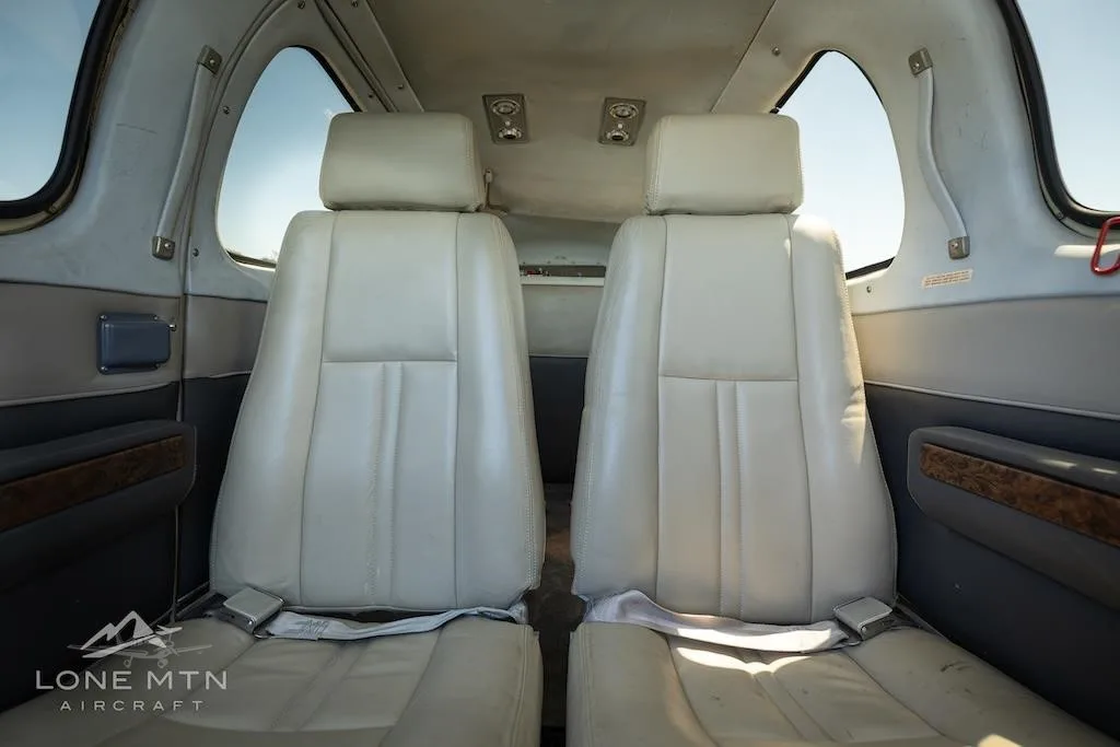 Cabin interior of a 1973 BEECHCRAFT A36 BONANZA.