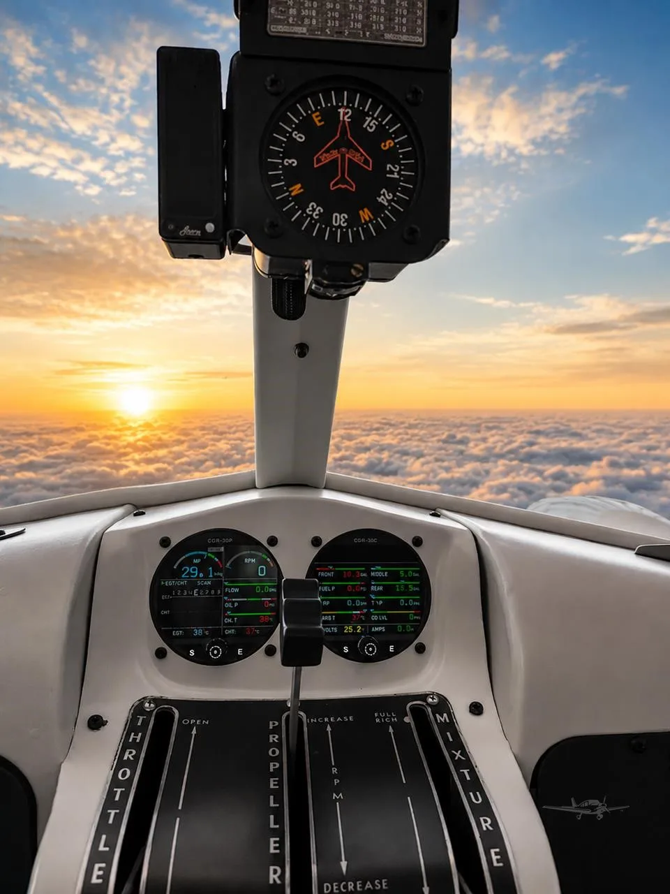 Cockpit and instrument panel of a 1957 DEHAVILLAND DHC-2.