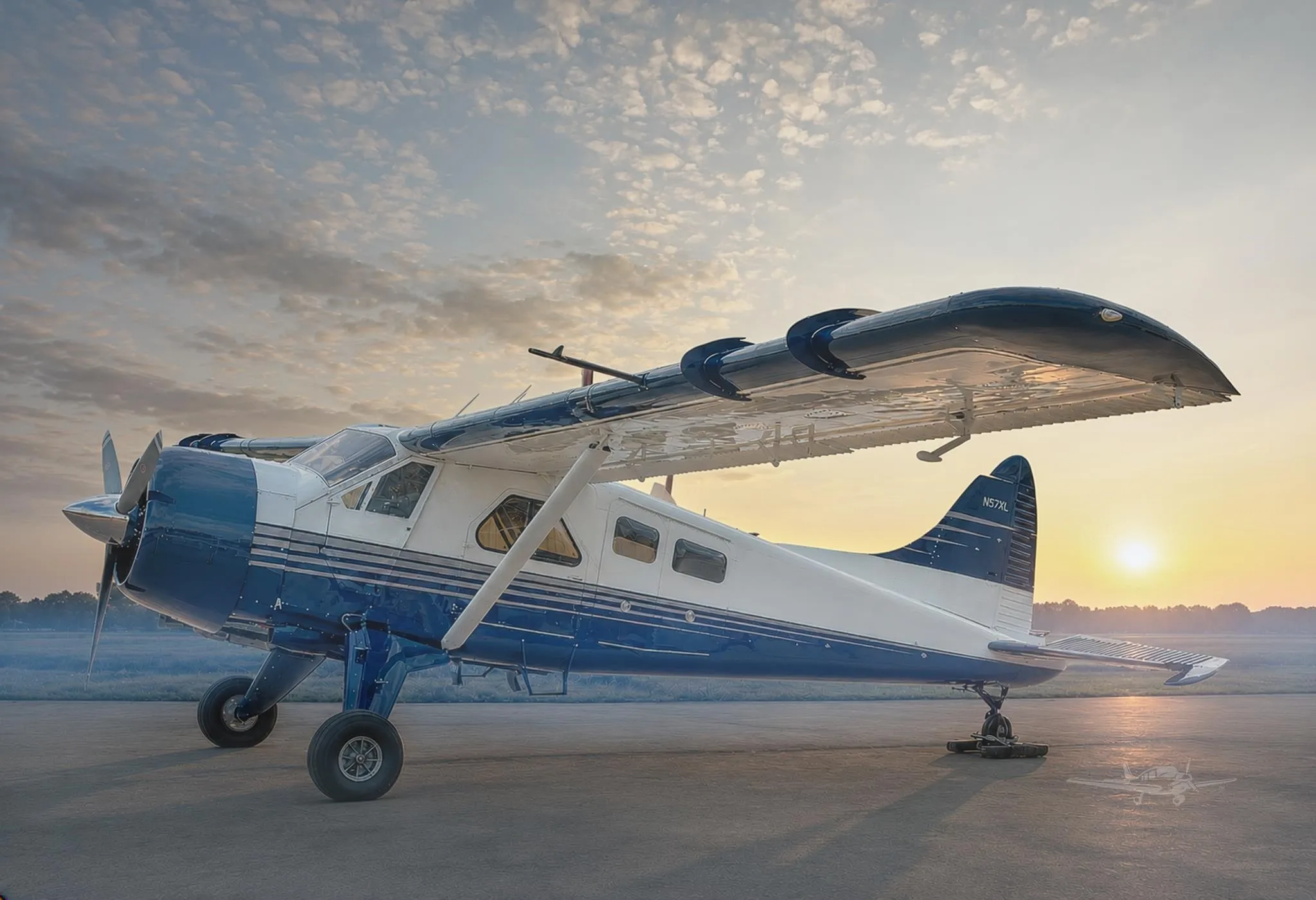 Exterior view of a 1957 DEHAVILLAND DHC-2, N57XL.