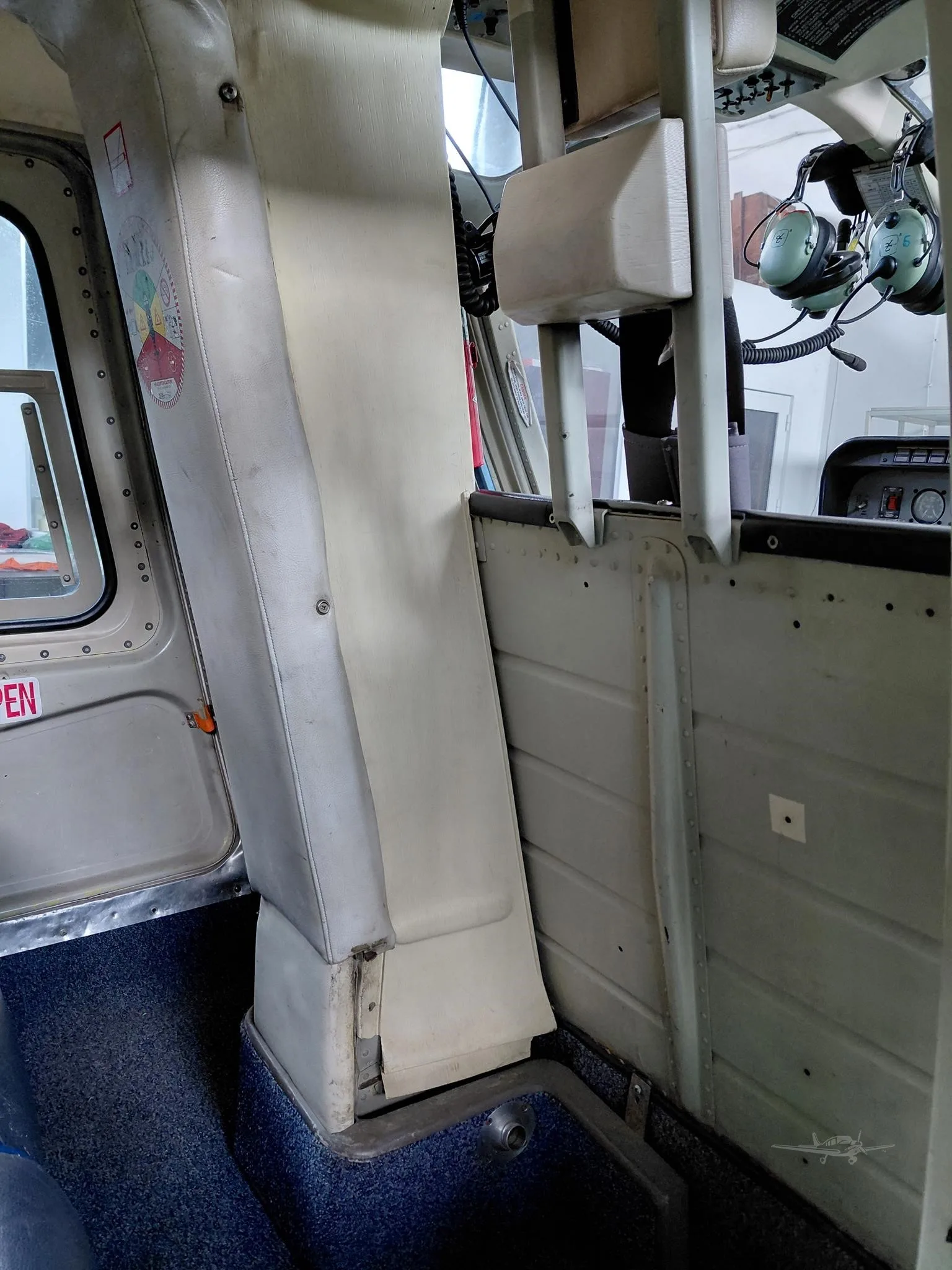 Cabin interior of a 1981 BELL 206B III.