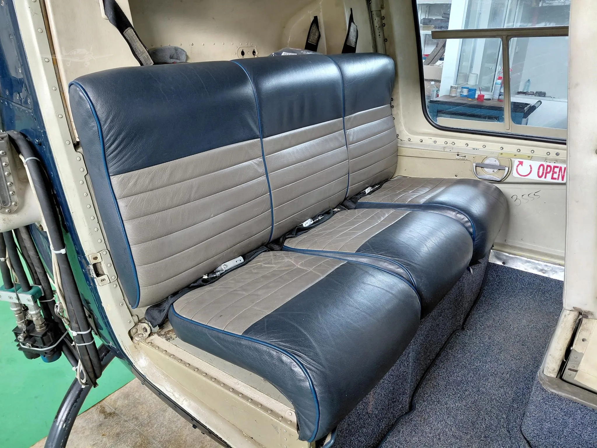 Cabin interior of a 1981 BELL 206B III.