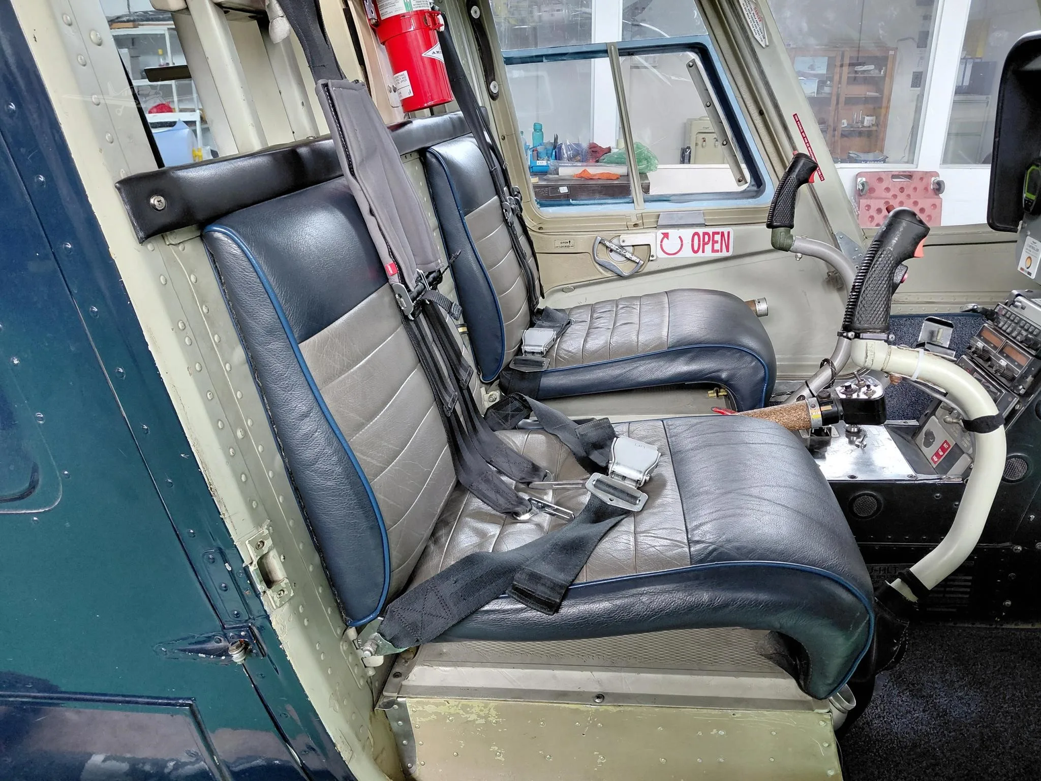 Cabin interior of a 1981 BELL 206B III.