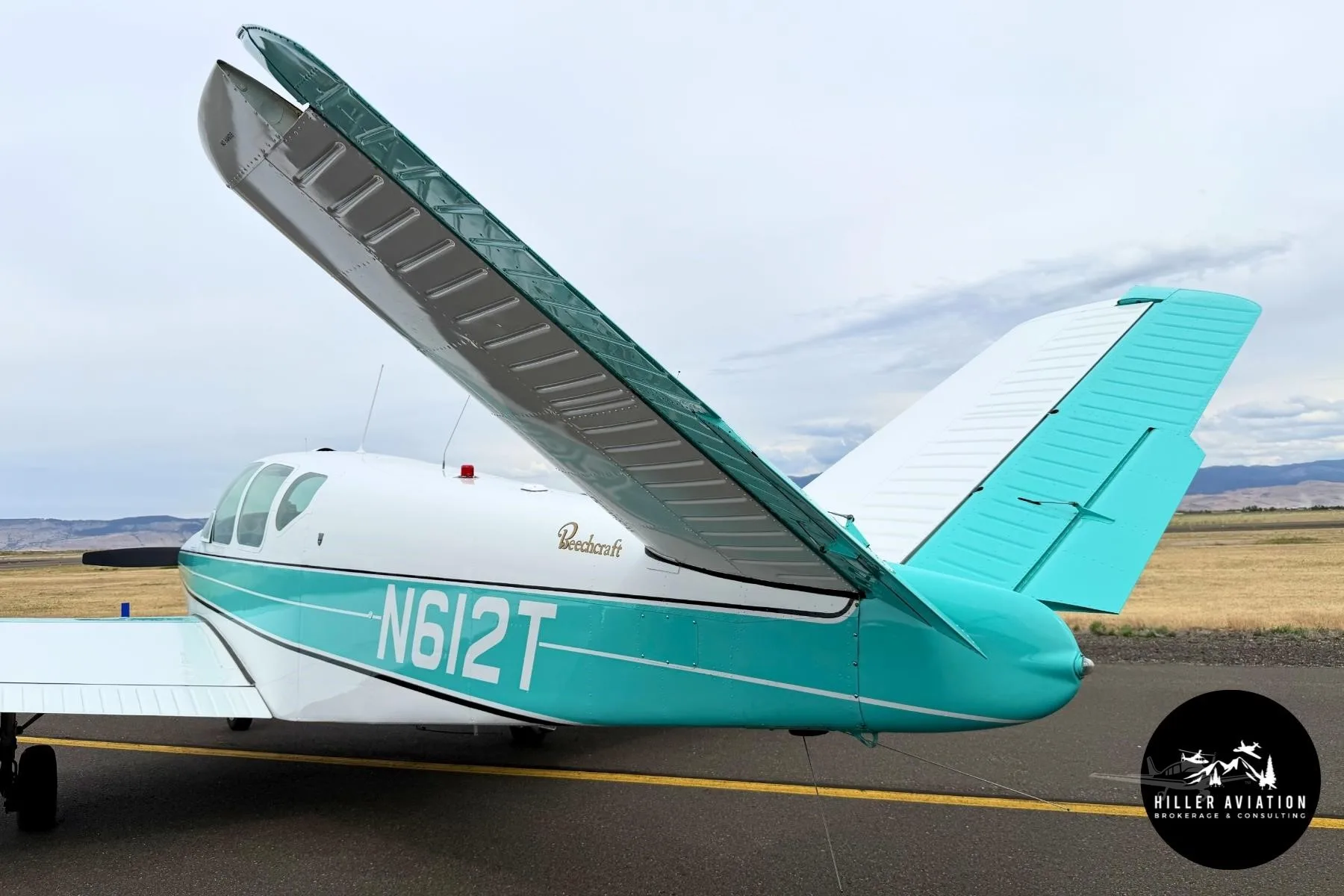 Exterior view of a 1958 BEECHCRAFT J35 BONANZA, N612T.
