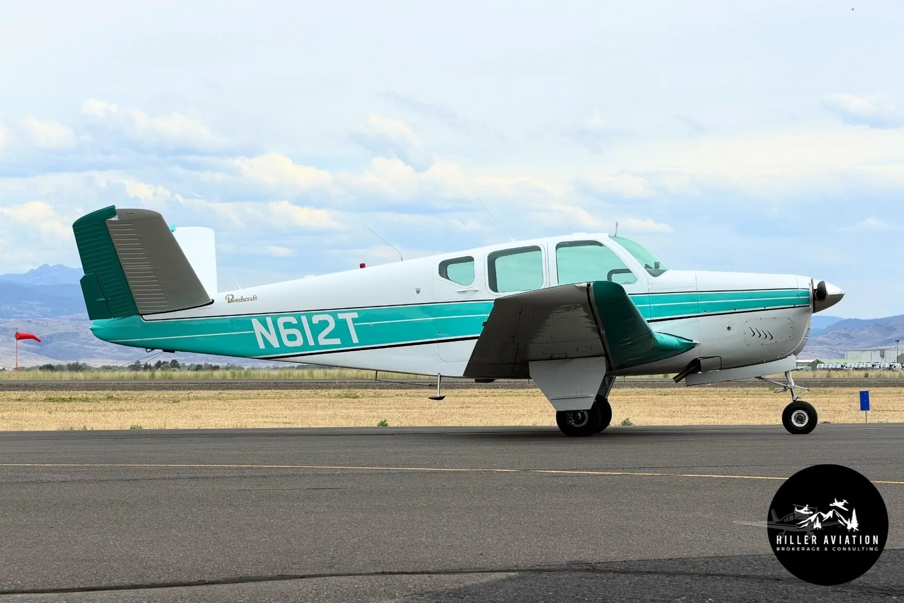 Exterior view of a 1958 BEECHCRAFT J35 BONANZA, N612T.