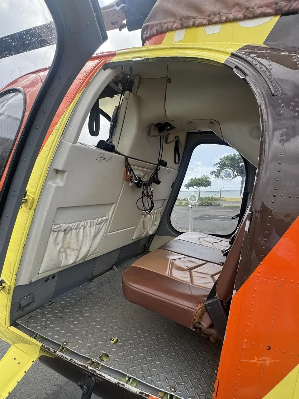 Cockpit and instrument panel of a 1977 MD HELICOPTERS 500D.