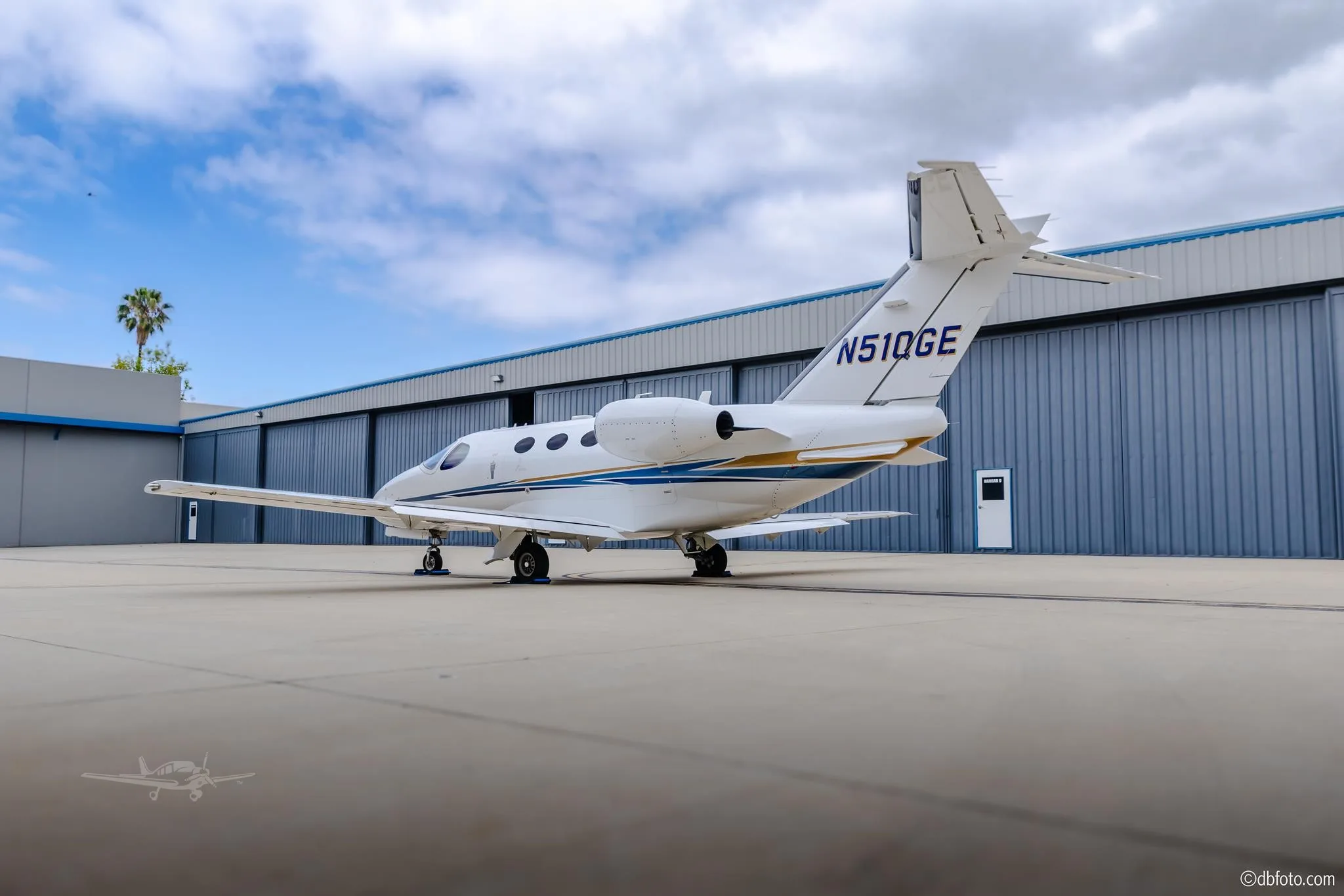 Exterior view of a 2010 CESSNA CITATION MUSTANG, N510GE.