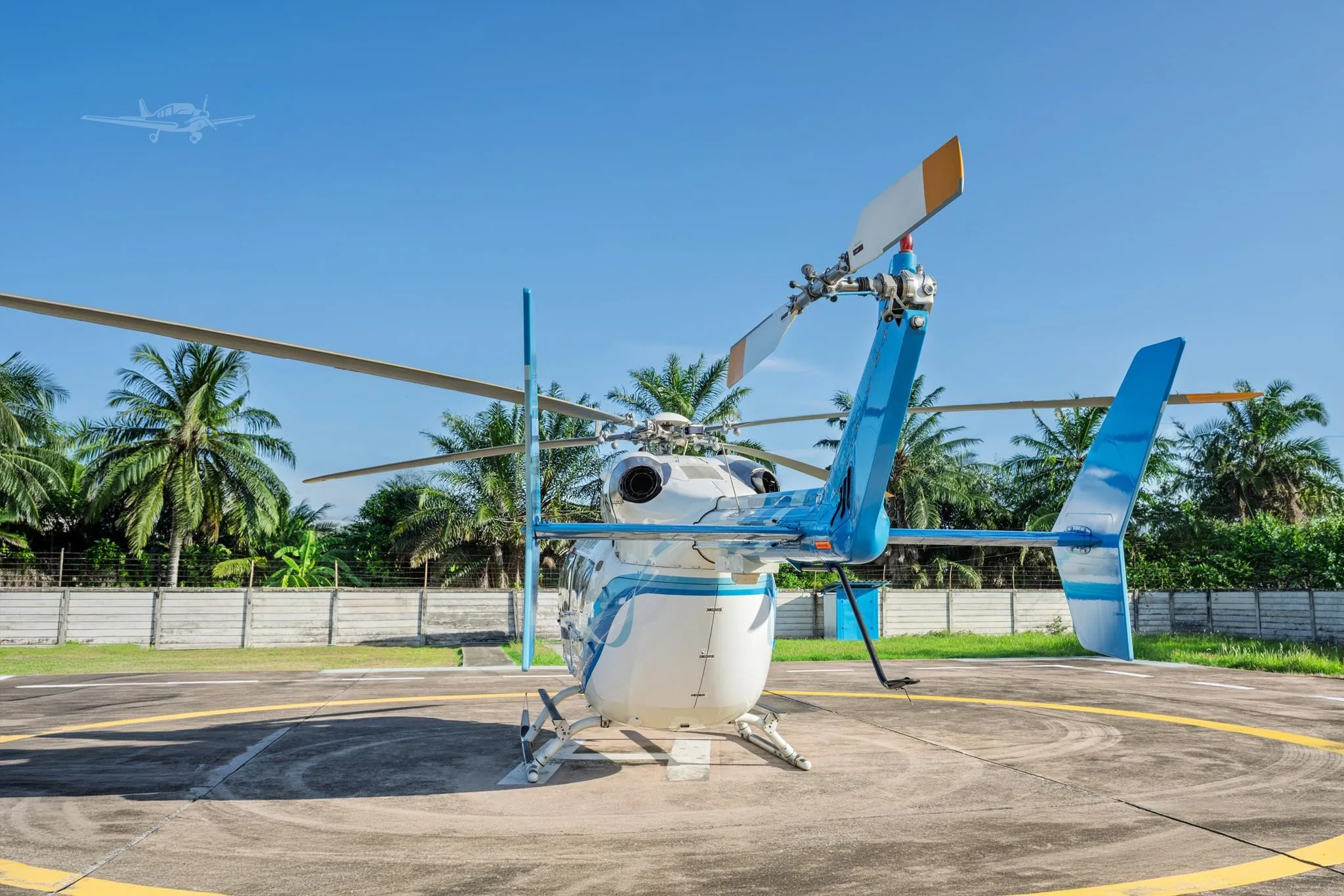 Exterior view of a 2006 EUROCOPTER EC145, HS-BHS.