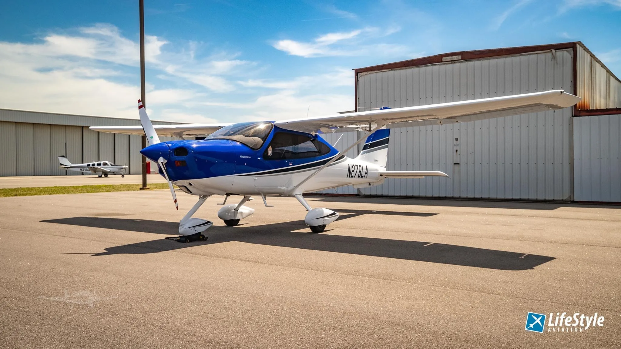 Exterior view of a 2026 TECNAM P2010 MKII, N279LA.