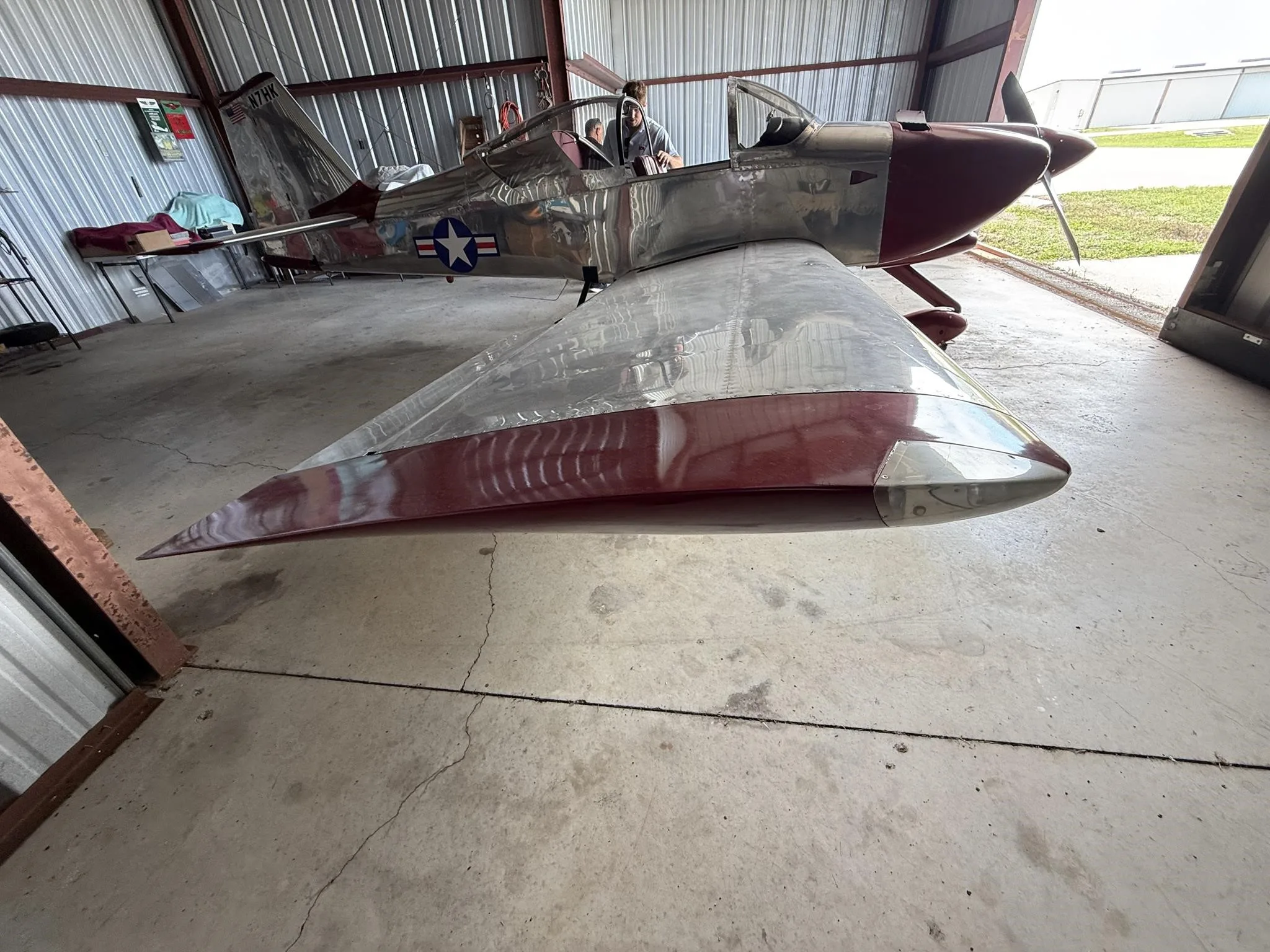 Exterior view of a 2000 VANS RV-6A, N7HK.