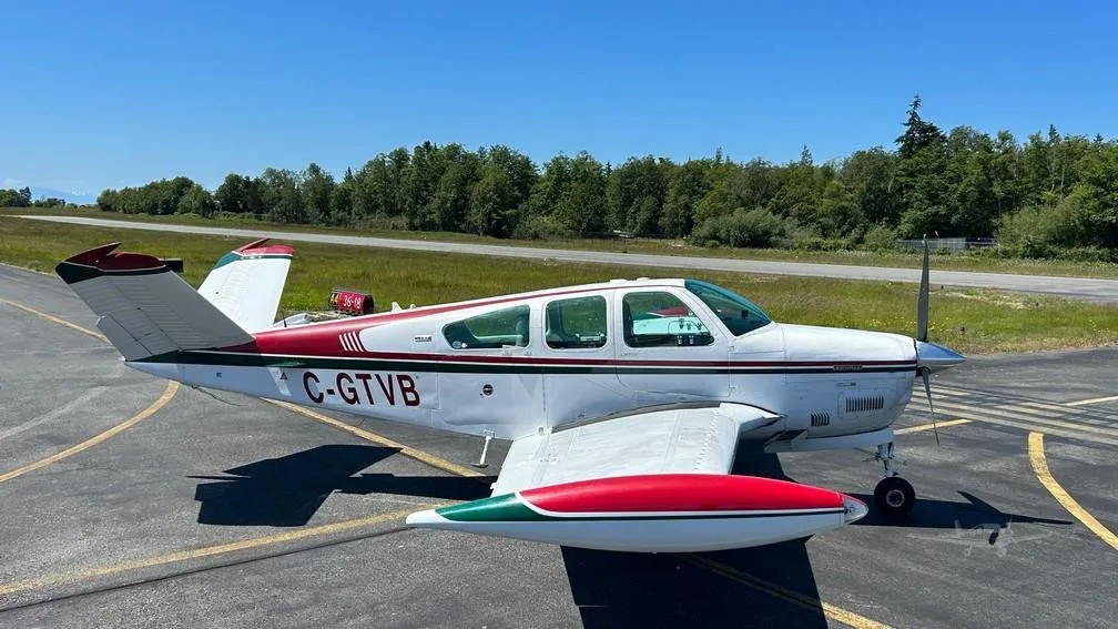 Exterior view of a 1973 BEECHCRAFT V35B BONANZA, C-GTVB.