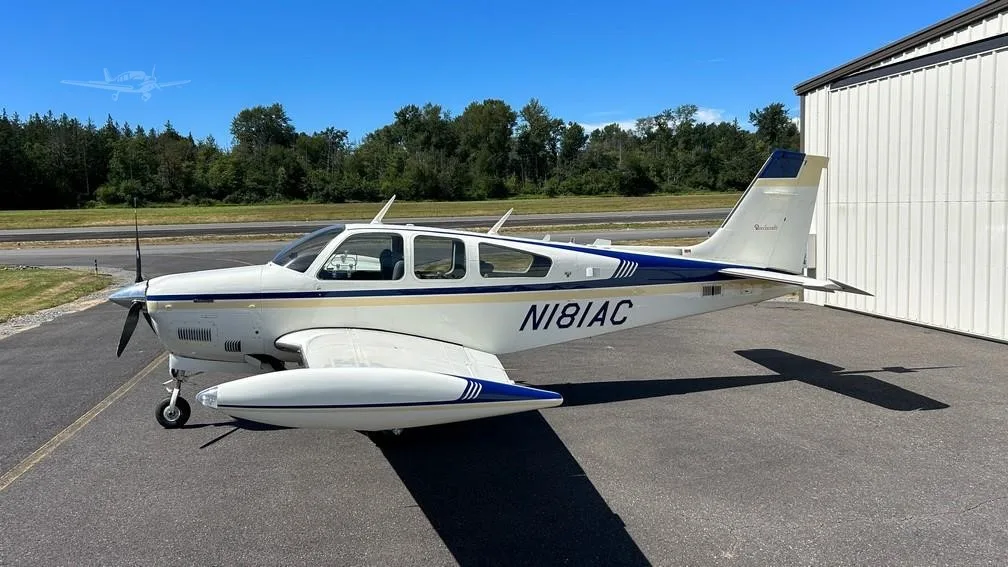 Exterior view of a 1980 BEECHCRAFT F33A BONANZA, N181AC.
