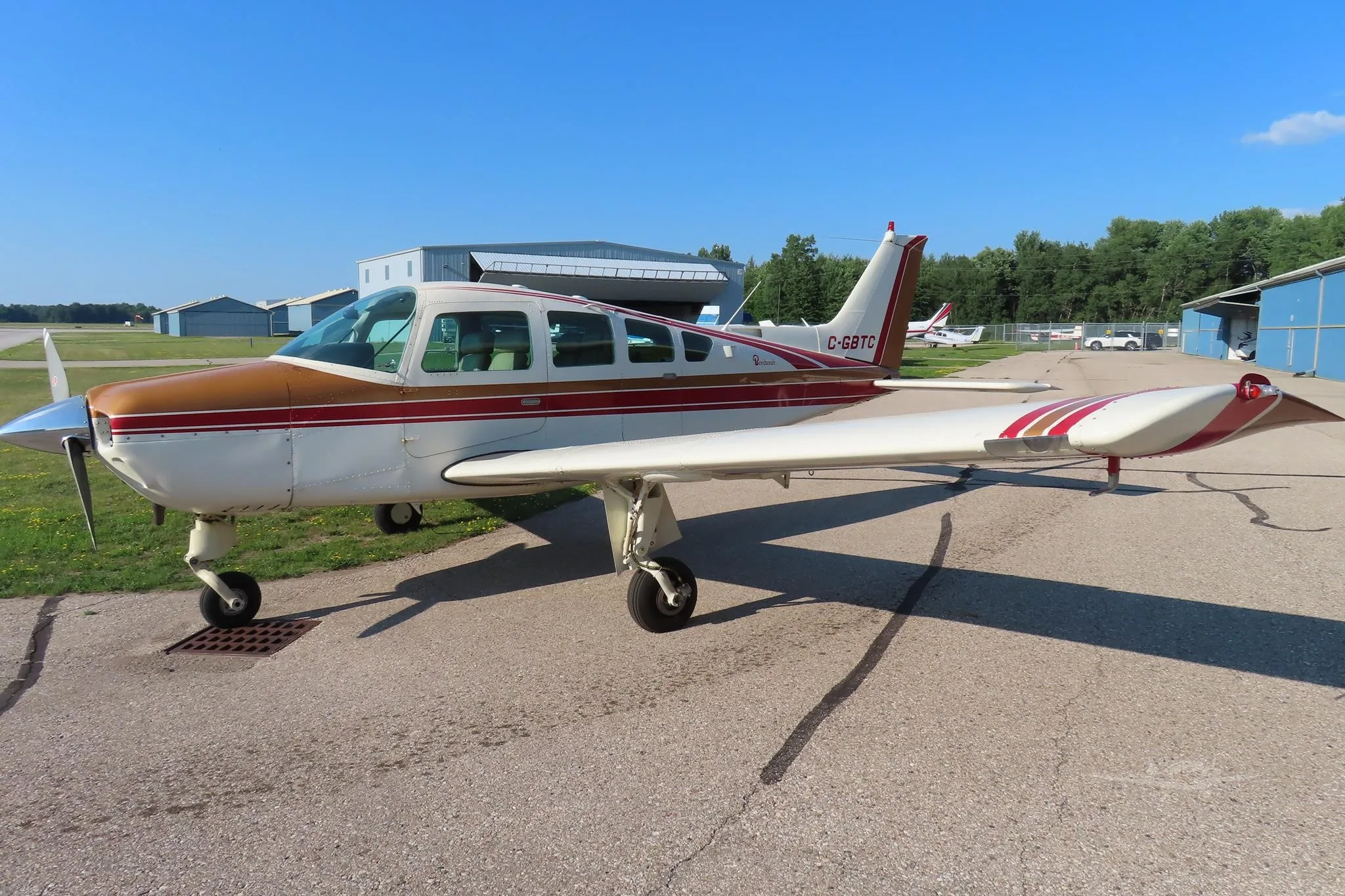 Exterior view of a 1980 BEECHCRAFT C24R SIERRA, C-GBTC.