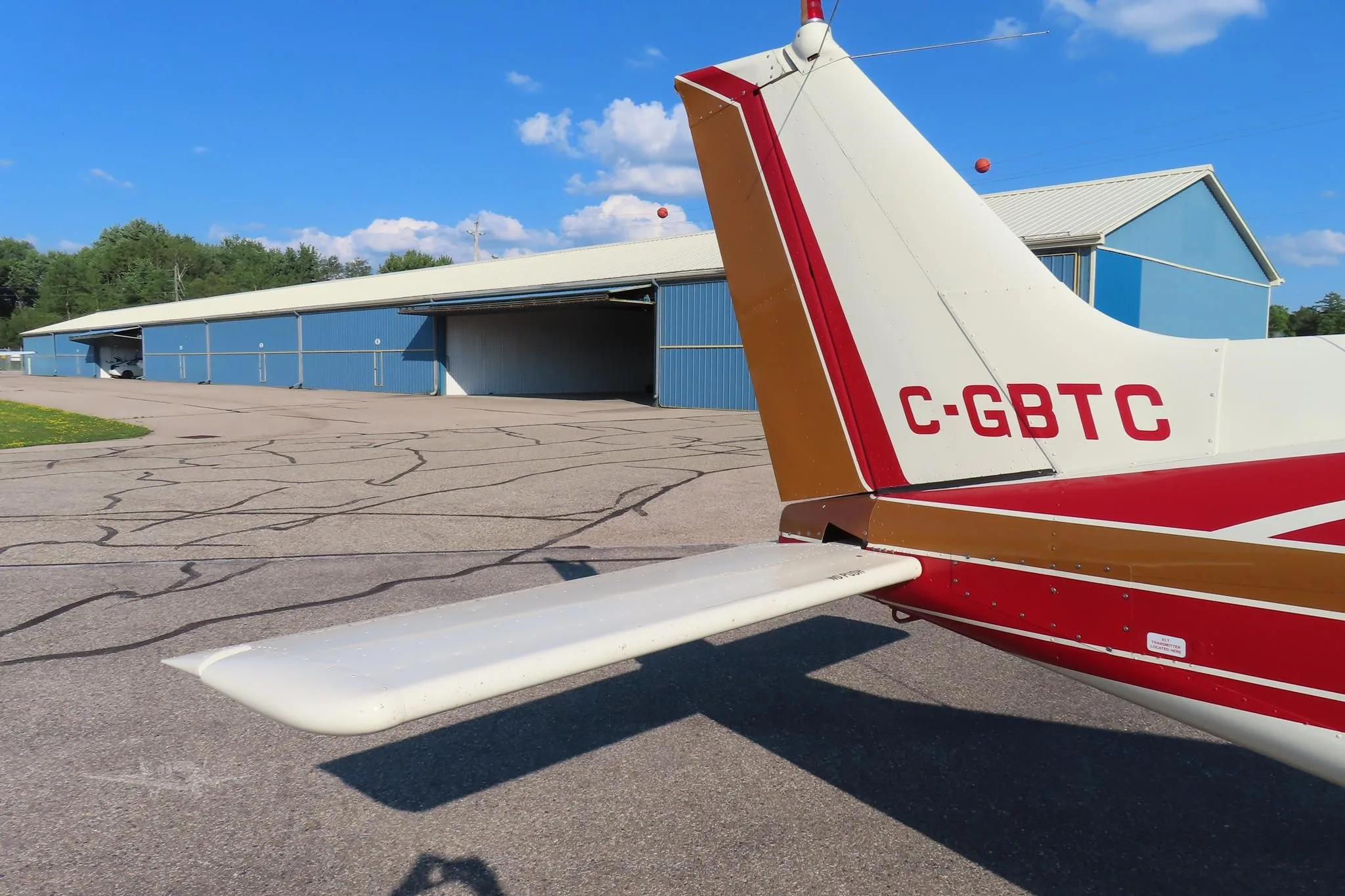 Exterior view of a 1980 BEECHCRAFT C24R SIERRA, C-GBTC.