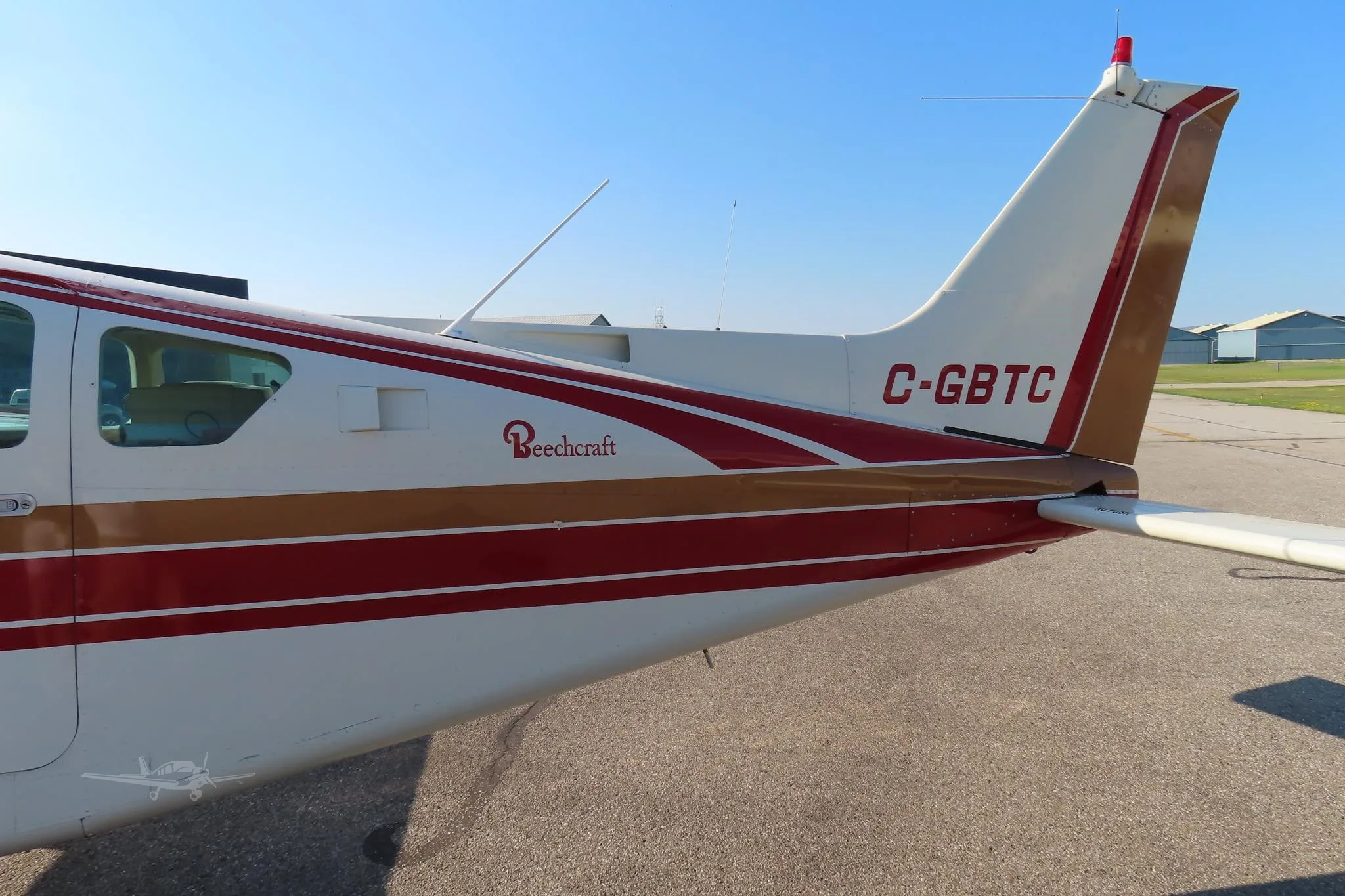 Exterior view of a 1980 BEECHCRAFT C24R SIERRA, C-GBTC.