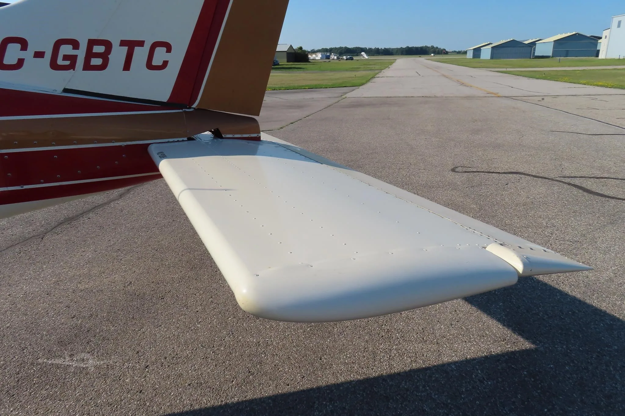Exterior view of a 1980 BEECHCRAFT C24R SIERRA, C-GBTC.