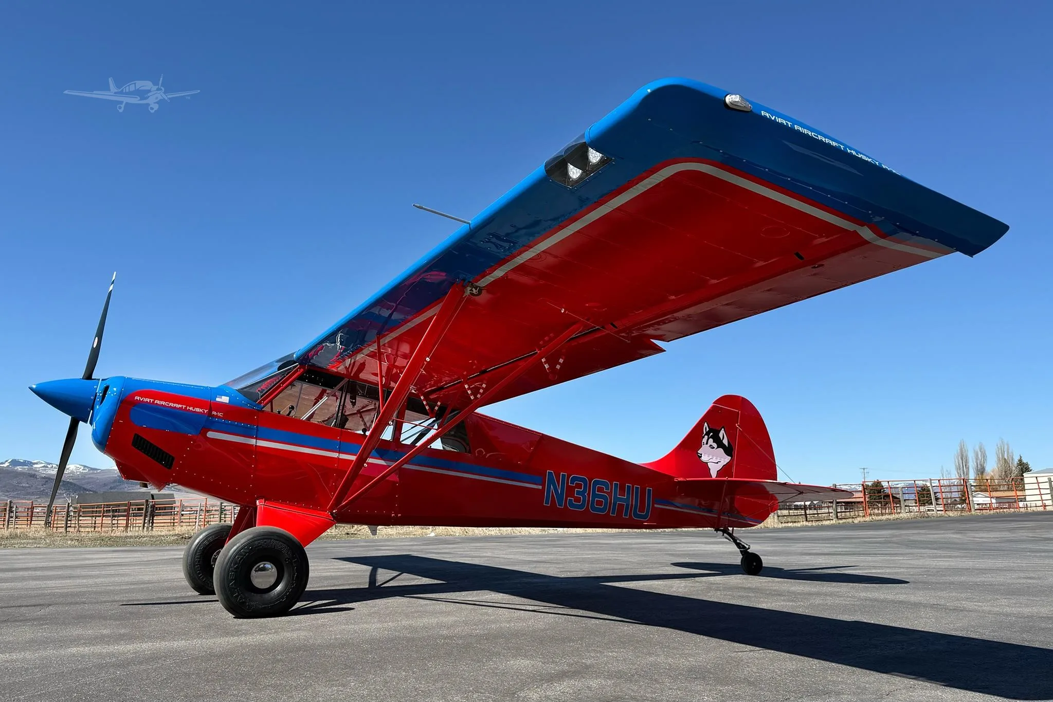 Exterior view of a 2026 AVIAT HUSKY A-1C-180, N36HU.