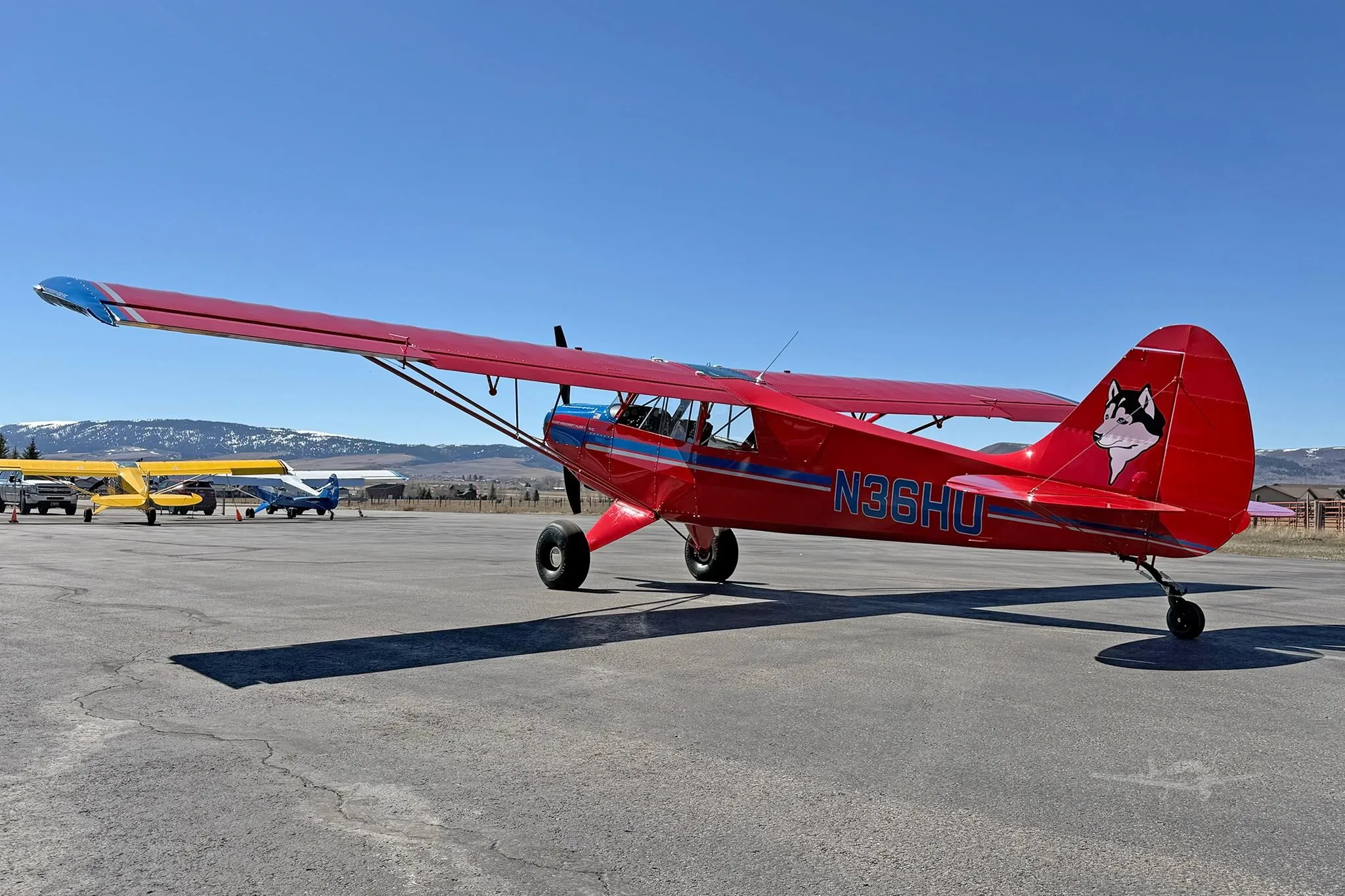 Exterior view of a 2026 AVIAT HUSKY A-1C-180, N36HU.