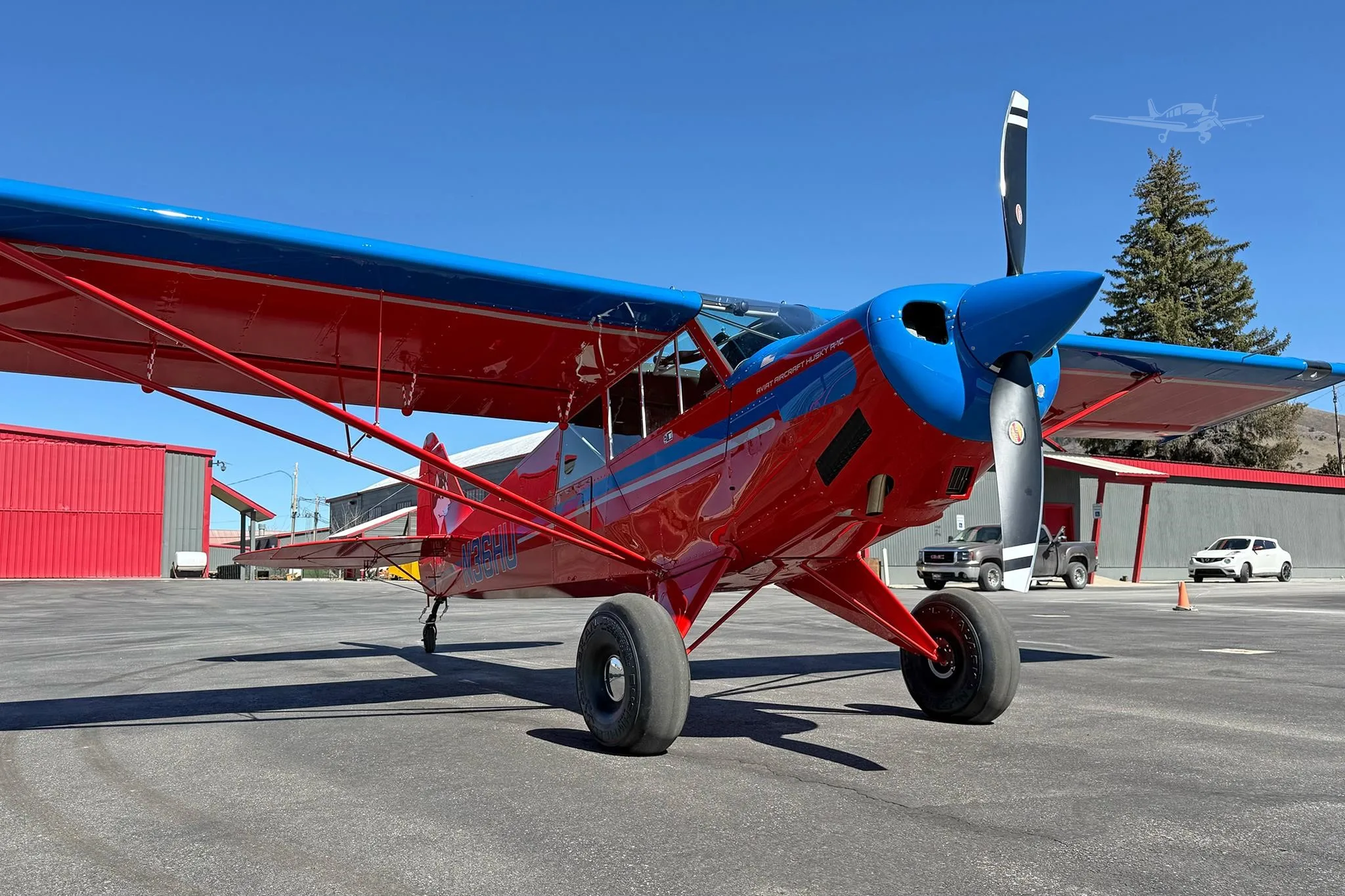 Exterior view of a 2026 AVIAT HUSKY A-1C-180, N36HU.