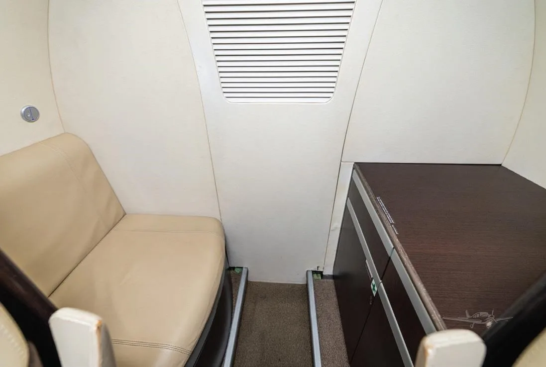 Cabin interior of a 2009 EMBRAER PHENOM 100.