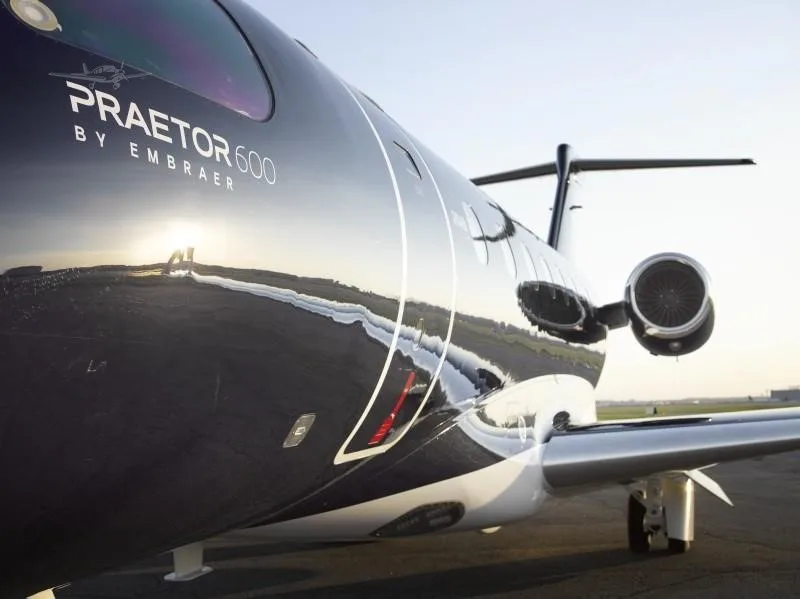 Exterior view of a 2023 EMBRAER PRAETOR 600, C-GJXM.