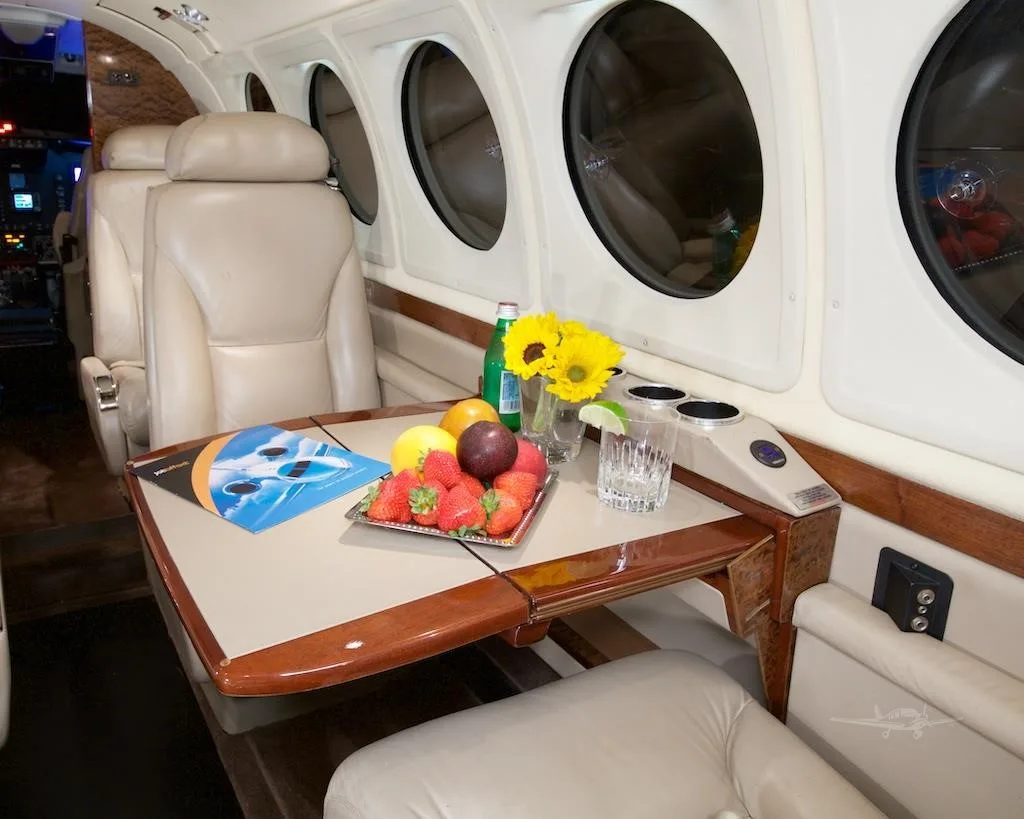Cabin interior of a 2008 BEECHCRAFT KING AIR B200GT.