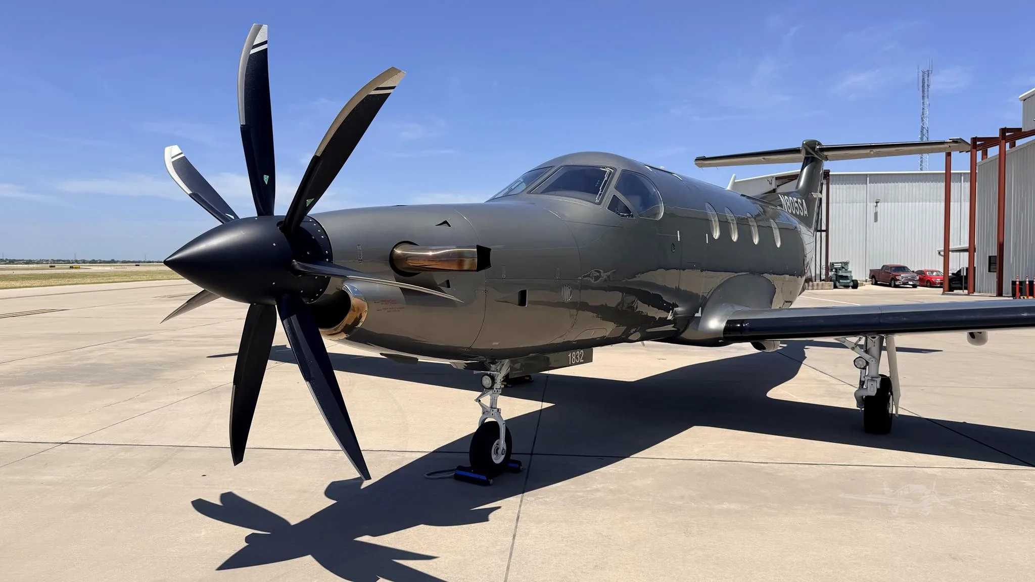 Exterior view of a 2018 PILATUS PC-12 NG, N805SA.