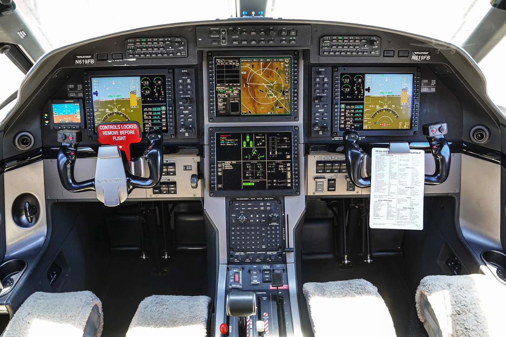 Avionics suite of a 2019 PILATUS PC-12/47.