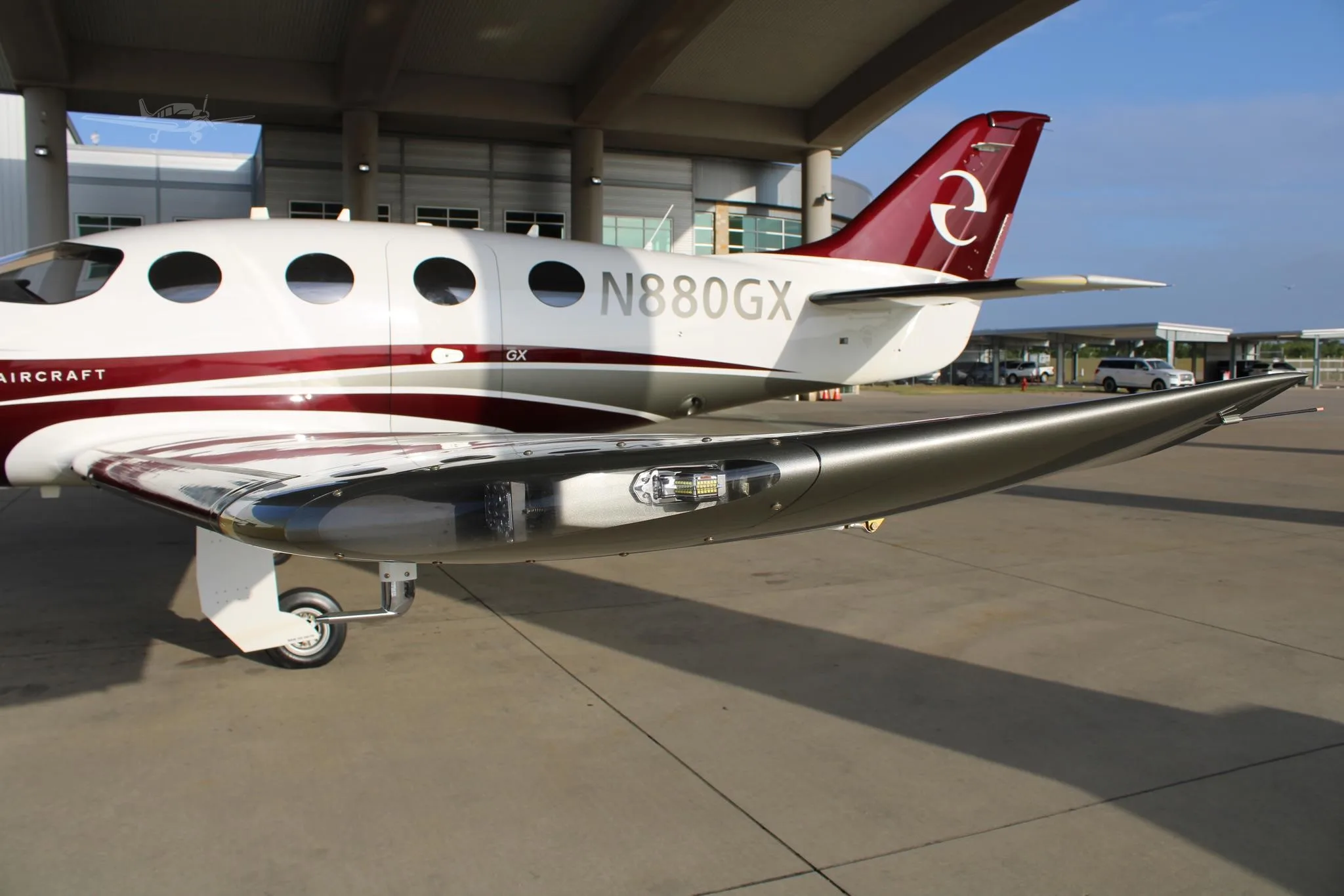 Exterior view of a 2024 EPIC E1000 GX, N880GX.