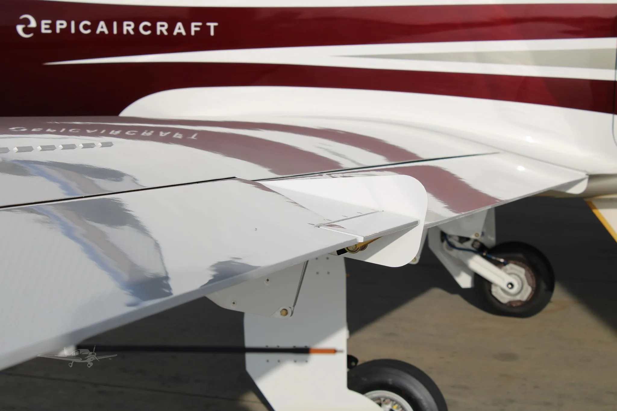 Exterior view of a 2024 EPIC E1000 GX, N880GX.