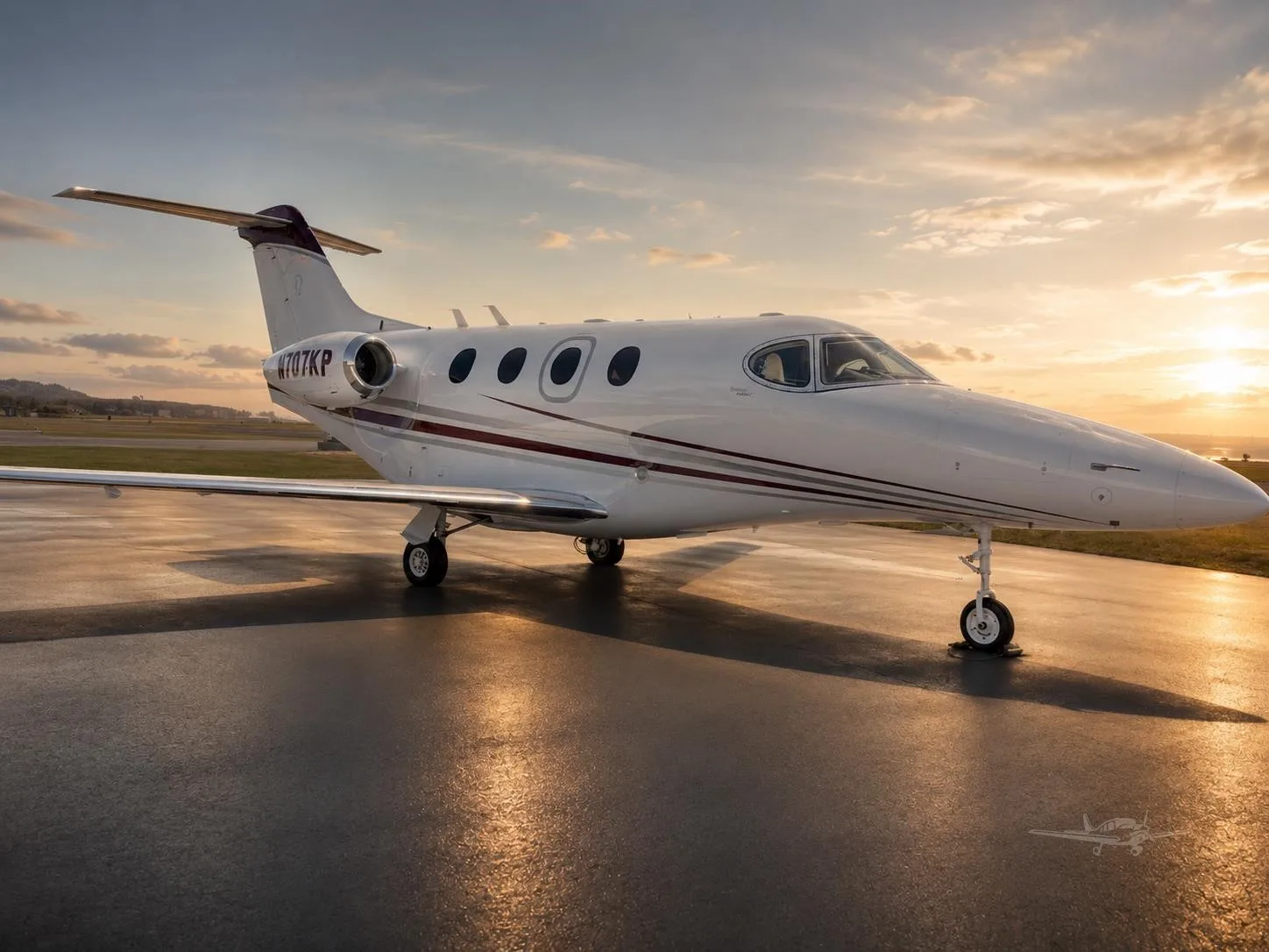 Exterior view of a 2005 BEECHCRAFT PREMIER IA, N707KP.