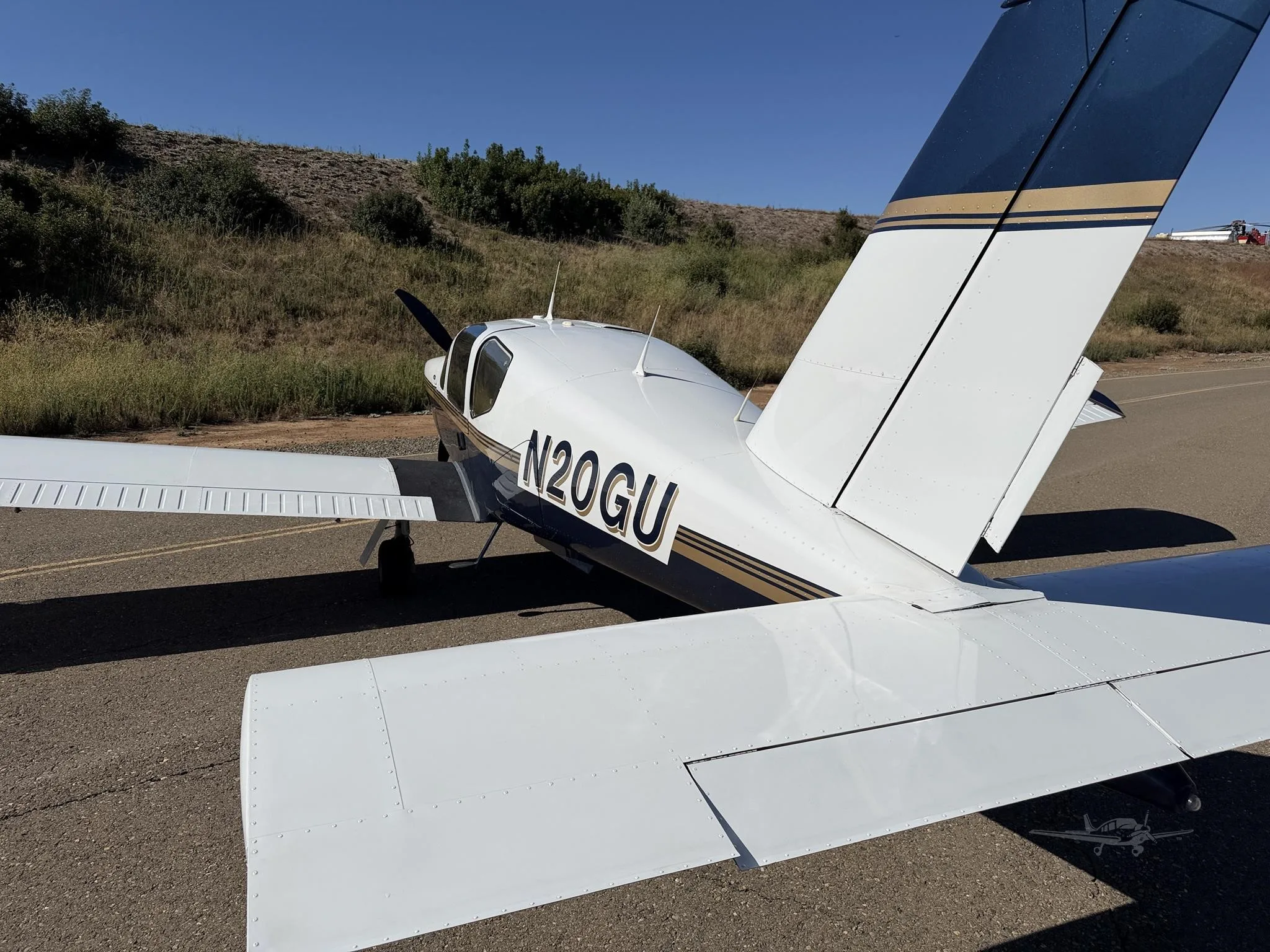 Exterior view of a 1986 SOCATA TB-20 TRINIDAD, N20GU.