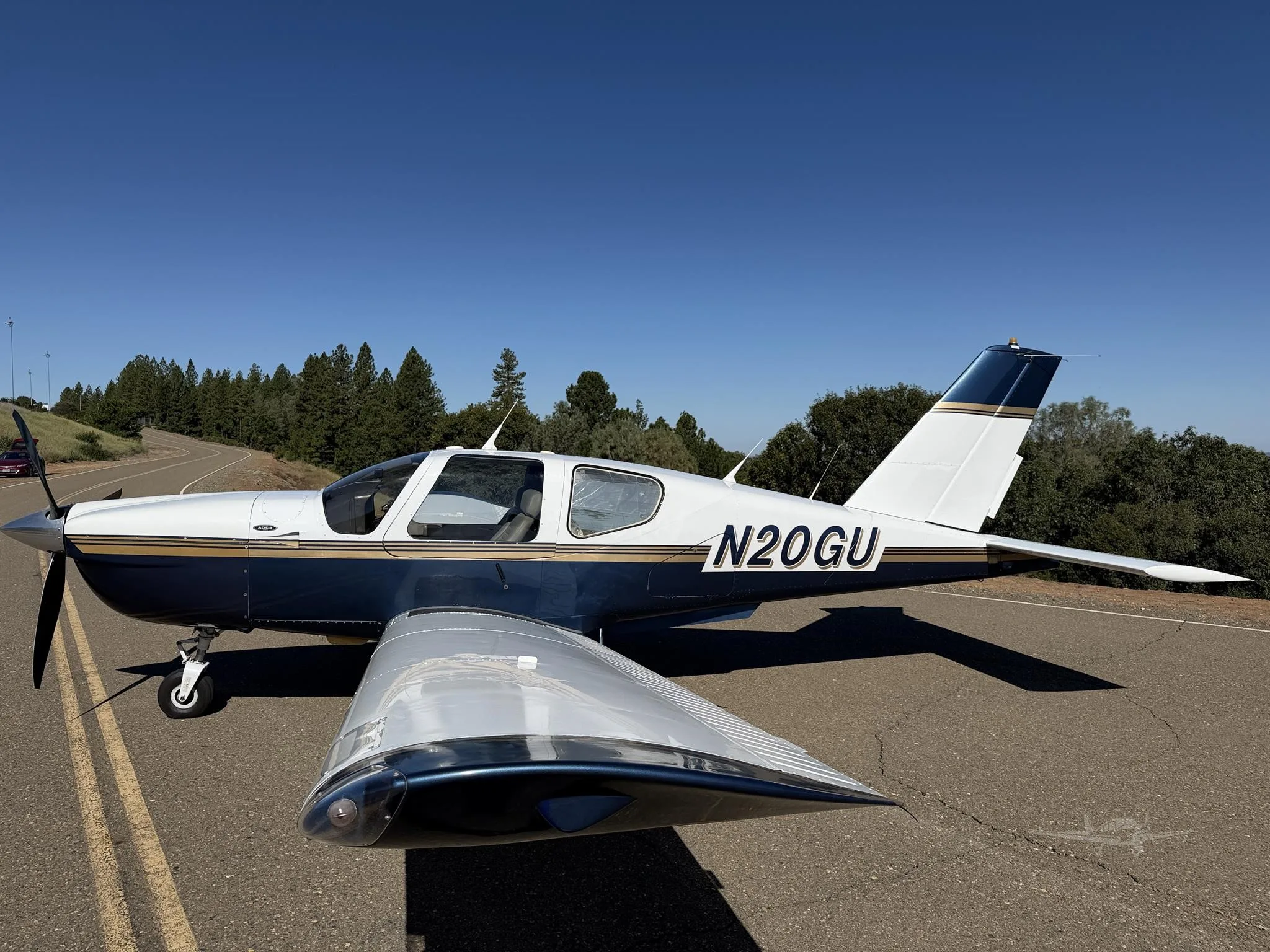Exterior view of a 1986 SOCATA TB-20 TRINIDAD, N20GU.