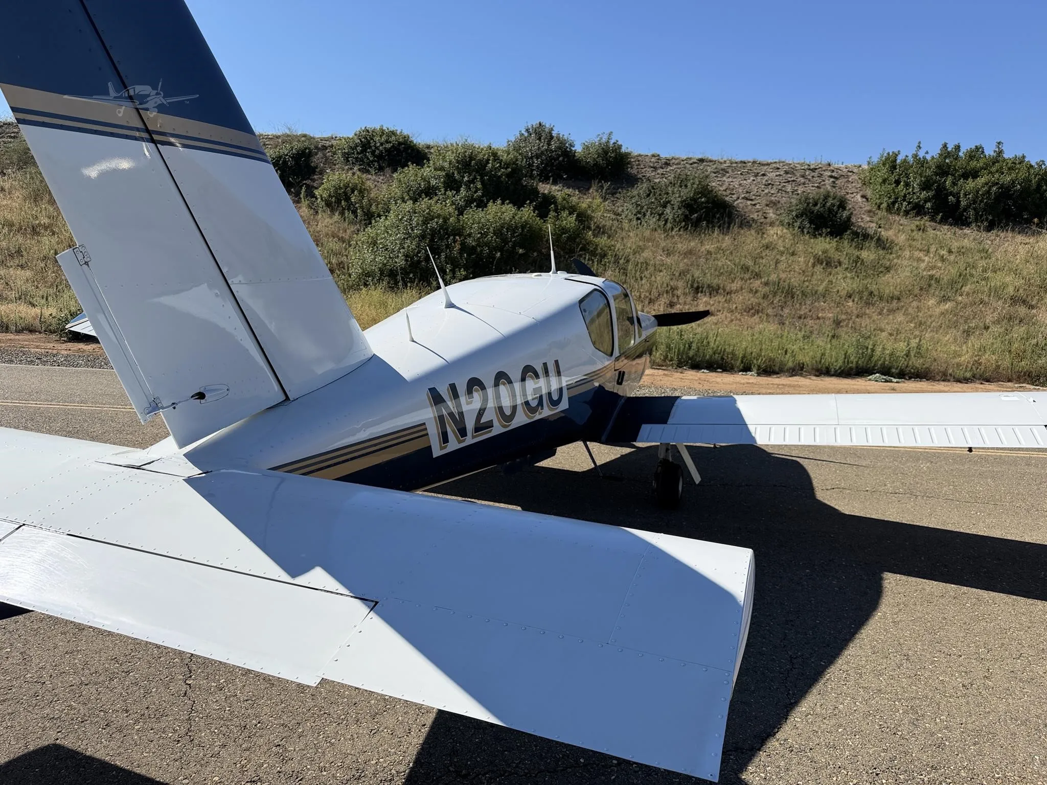 Exterior view of a 1986 SOCATA TB-20 TRINIDAD, N20GU.