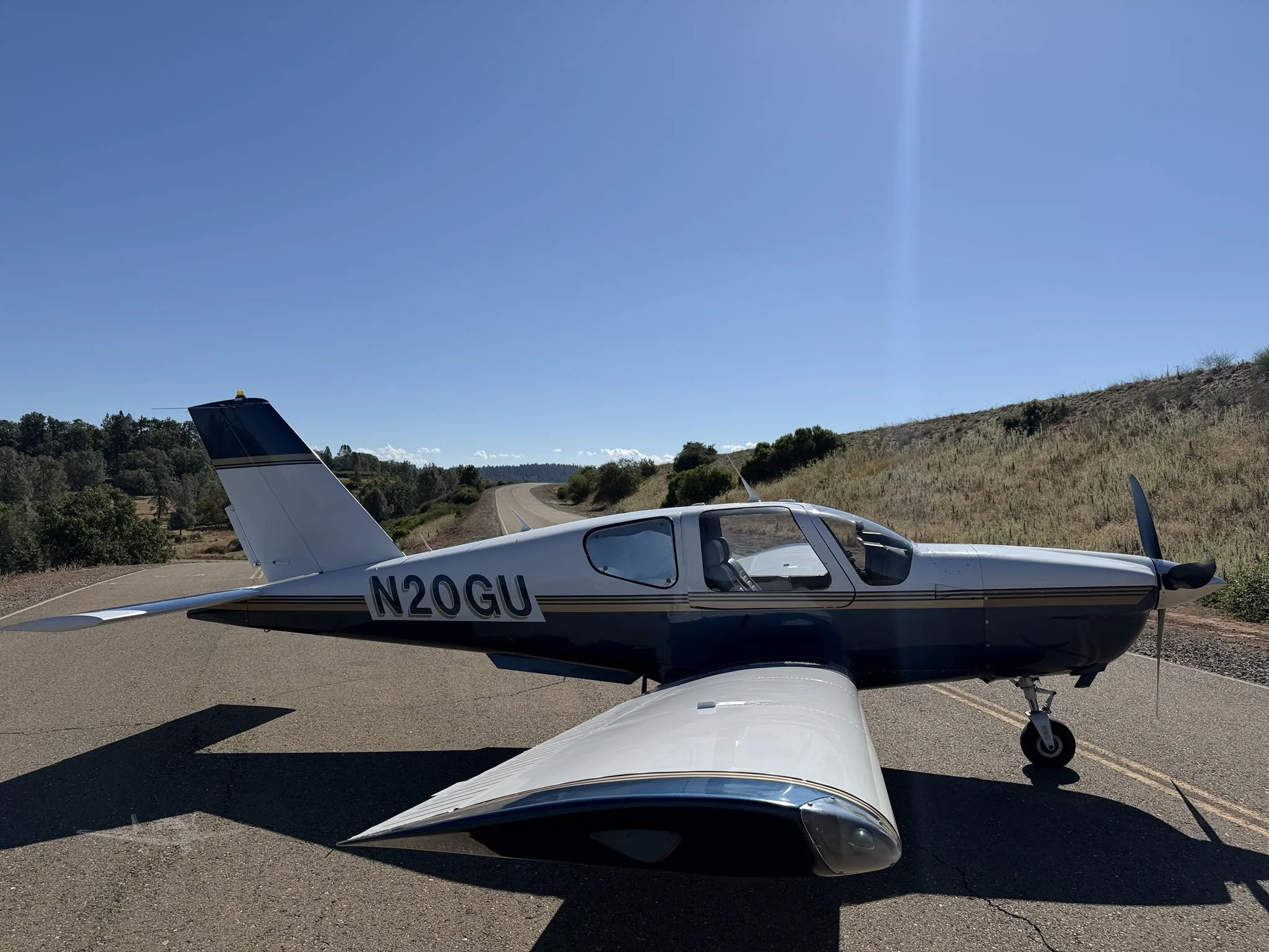 Exterior view of a 1986 SOCATA TB-20 TRINIDAD, N20GU.