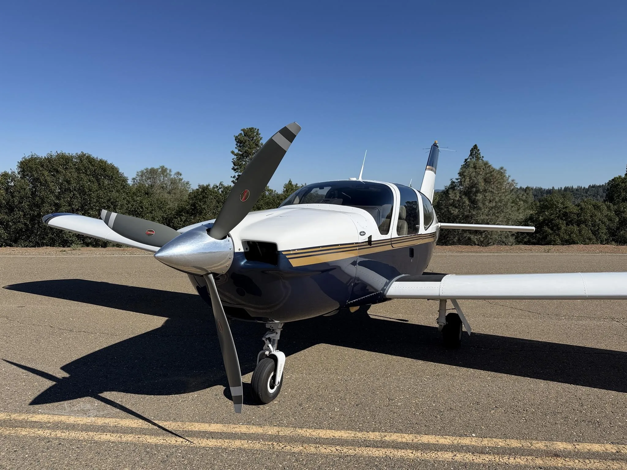 Exterior view of a 1986 SOCATA TB-20 TRINIDAD, N20GU.