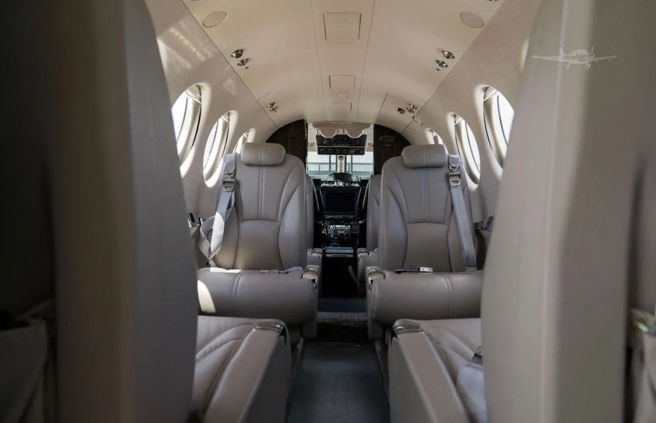 Cabin interior of a 2023 BEECHCRAFT KING AIR 260.