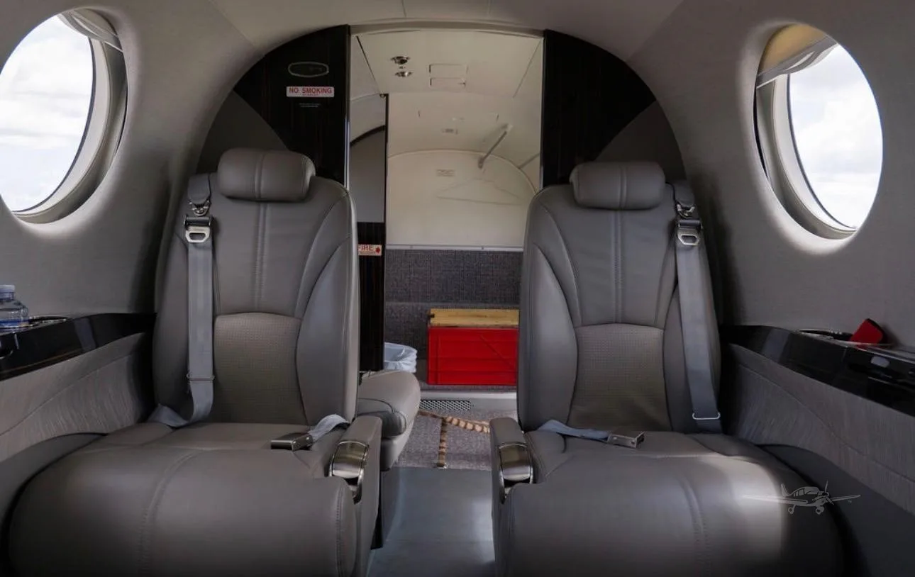 Cabin interior of a 2023 BEECHCRAFT KING AIR 260.