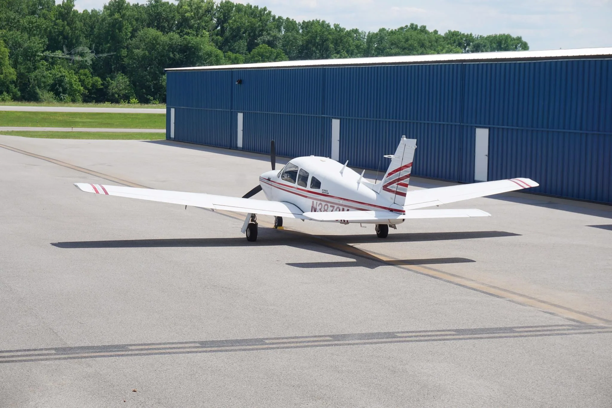 Exterior view of a 1978 PIPER ARROW III, N3873M.