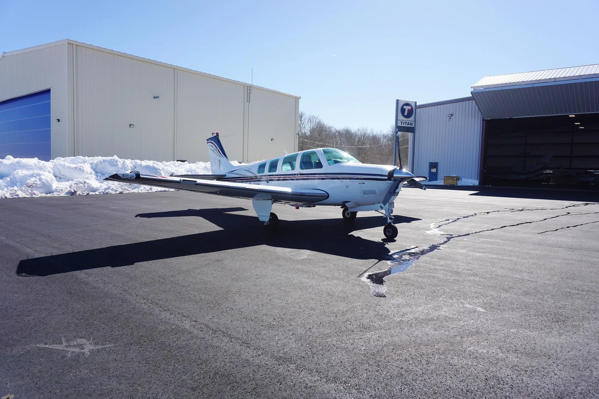 Exterior view of a 1997 BEECHCRAFT A36 BONANZA, N480JK.