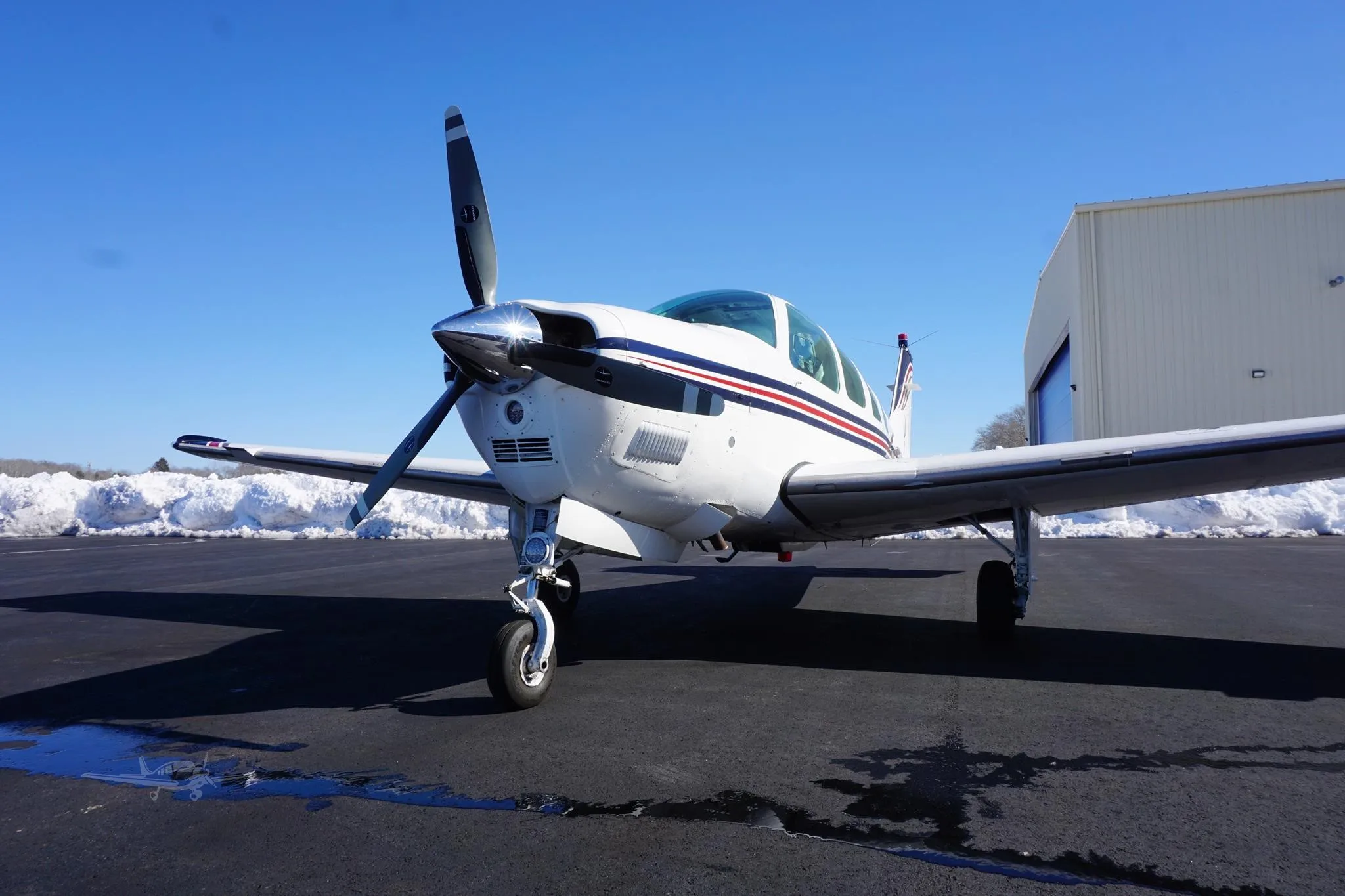 Exterior view of a 1997 BEECHCRAFT A36 BONANZA, N480JK.