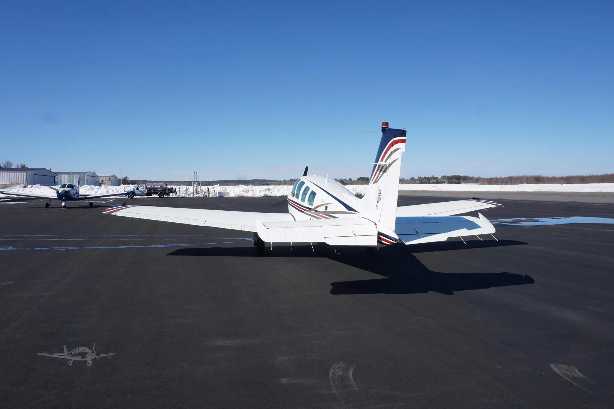 Exterior view of a 1997 BEECHCRAFT A36 BONANZA, N480JK.