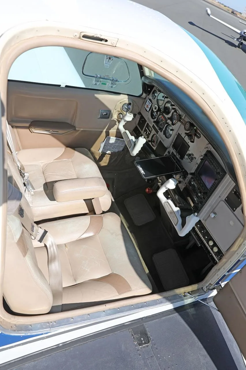 Cockpit and instrument panel of a 1966 BEECHCRAFT C33A DEBONAIR.